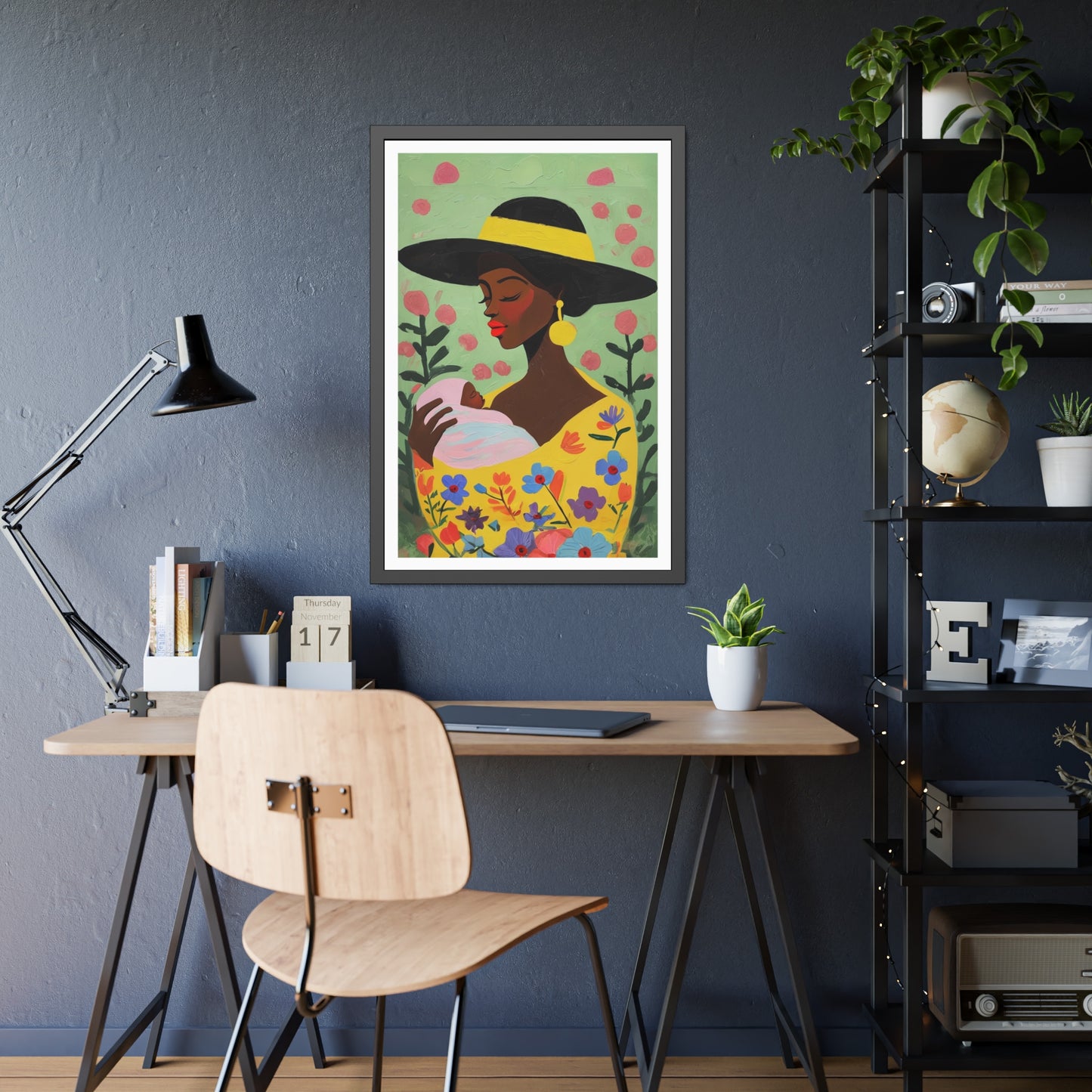 Grace in Bloom - No text - Framed Poster Print