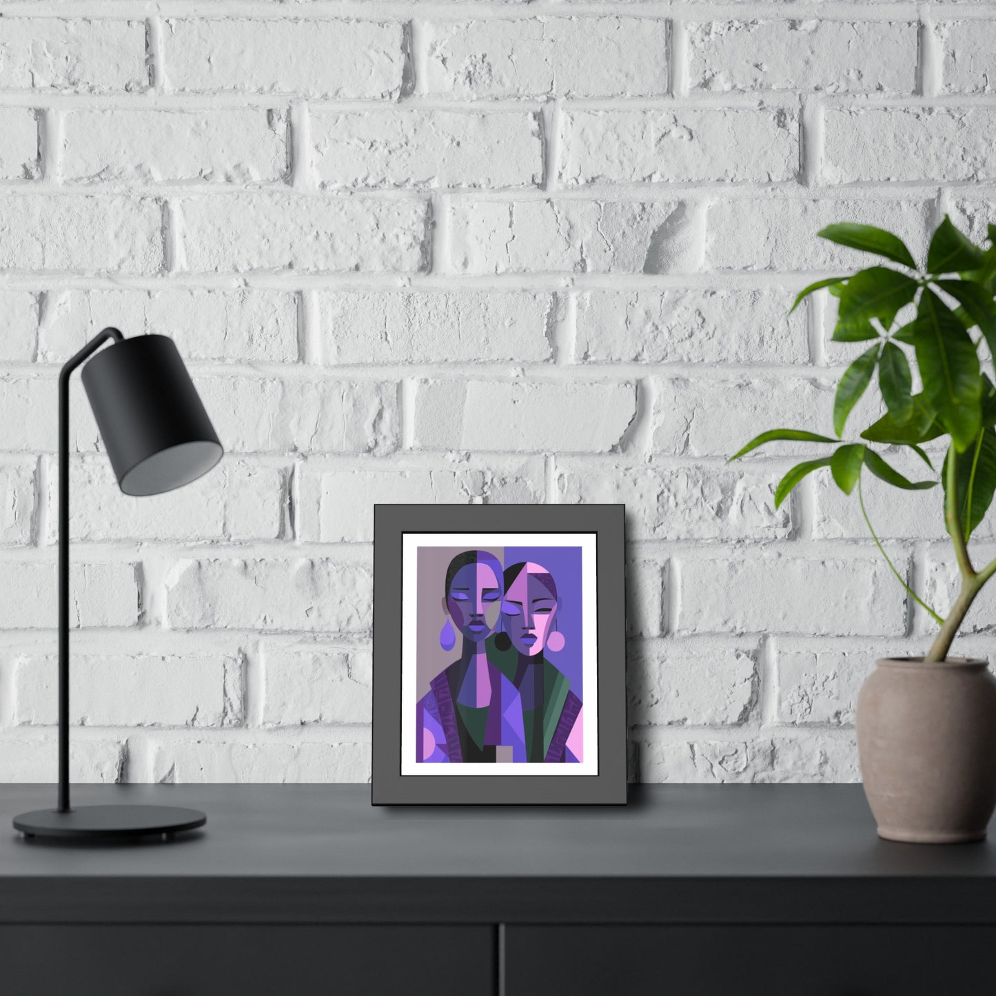 Les Soeurs Amoureux - No text - Framed Poster Print
