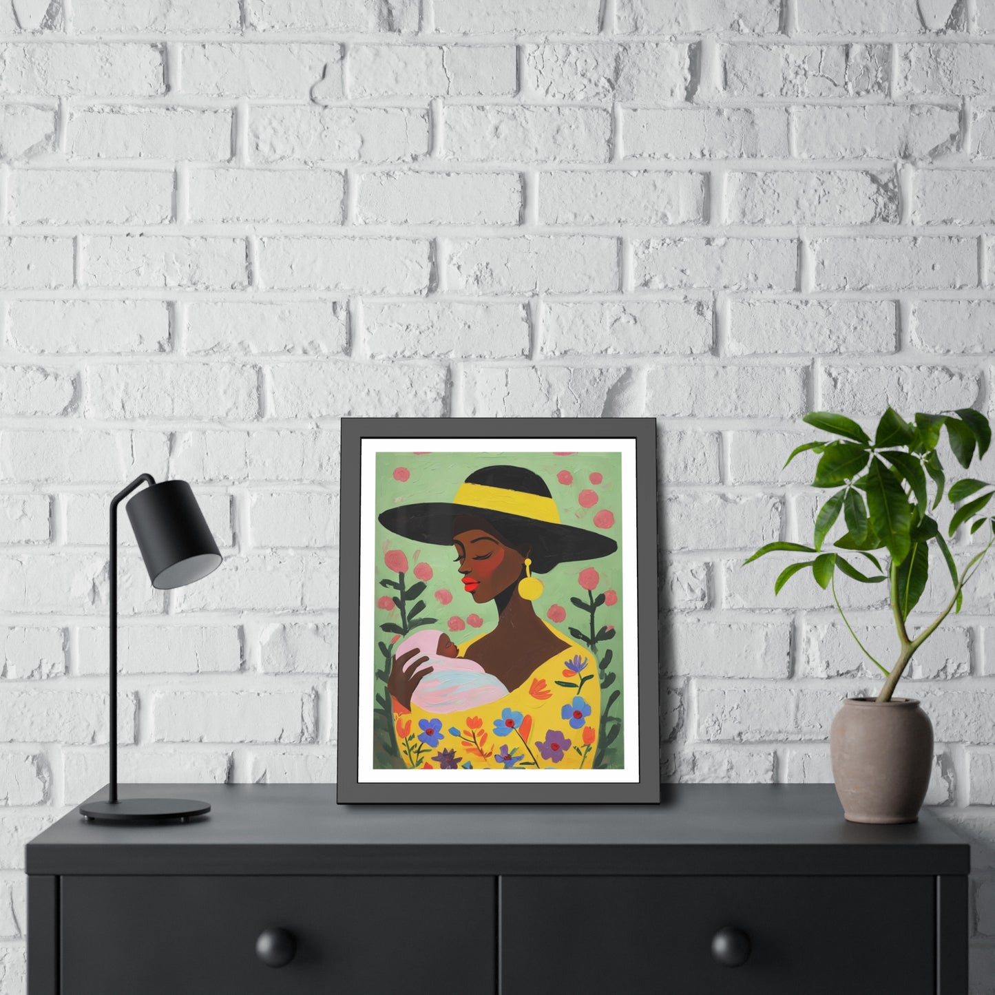 Grace in Bloom - No text - Framed Poster Print