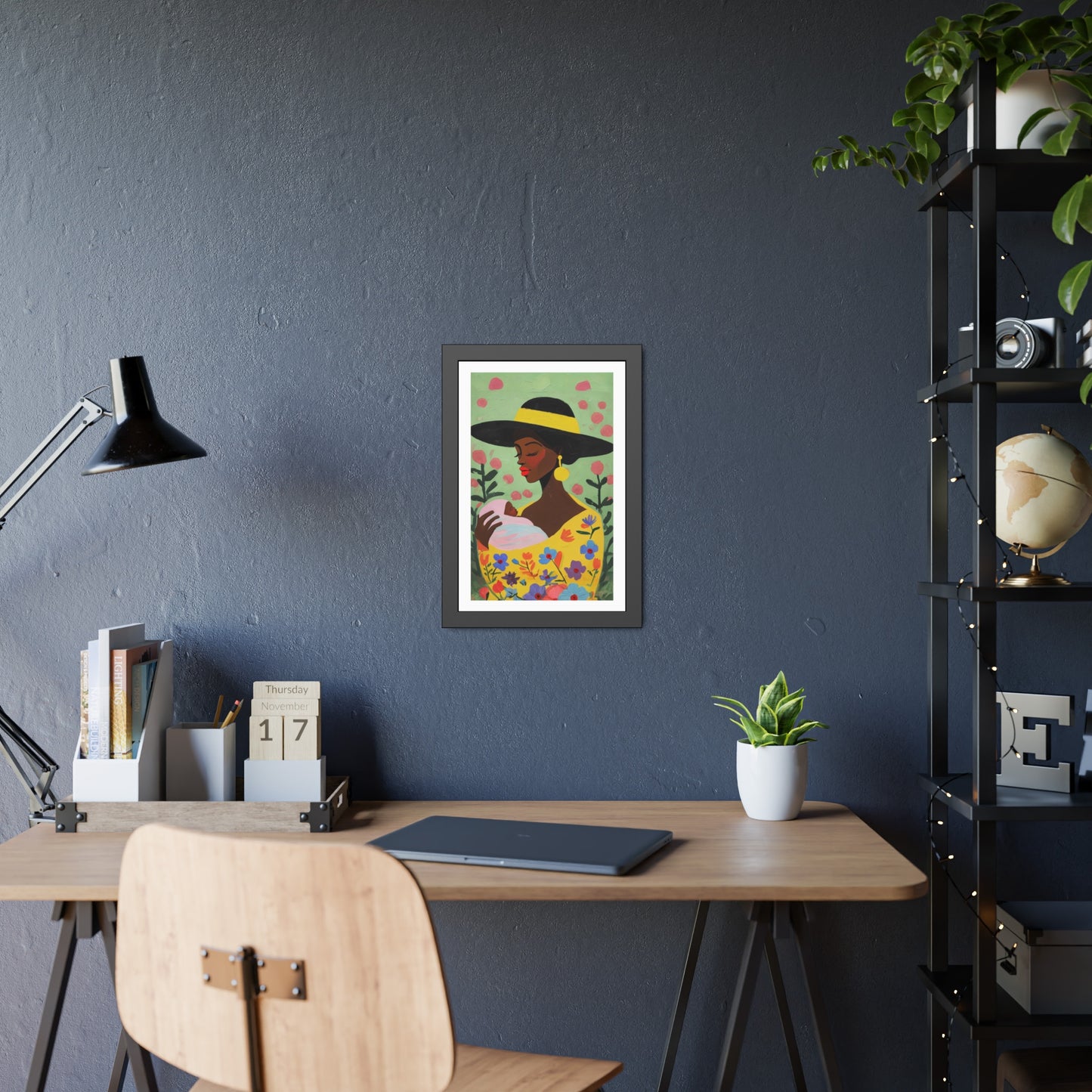 Grace in Bloom - No text - Framed Poster Print