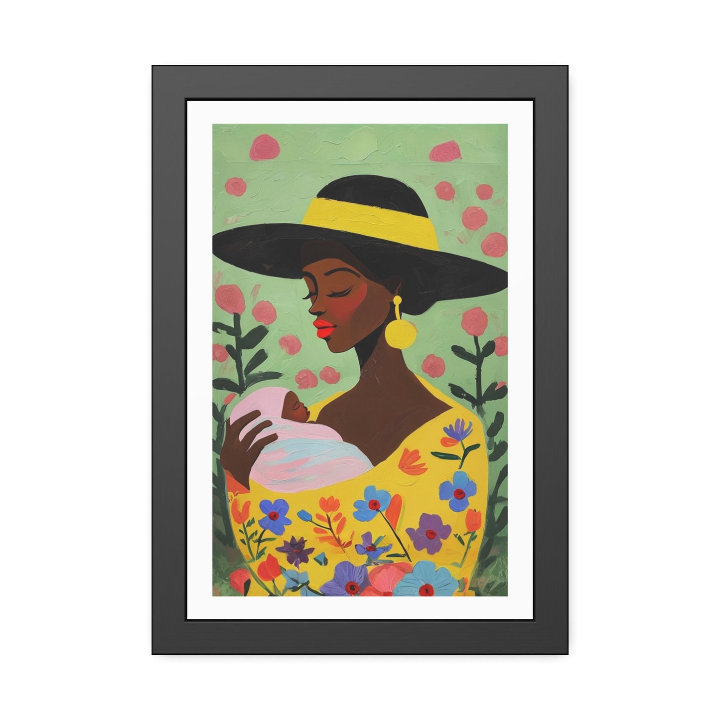 Grace in Bloom - No text - Framed Poster Print