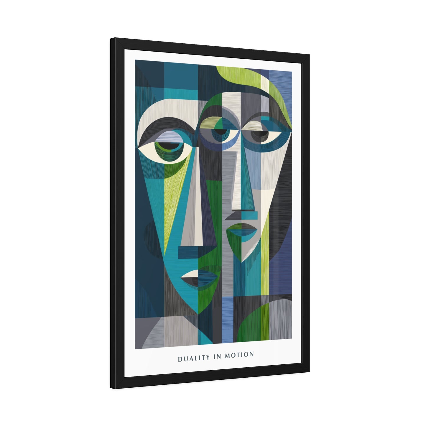 Duality in motion - Framed Poster Print