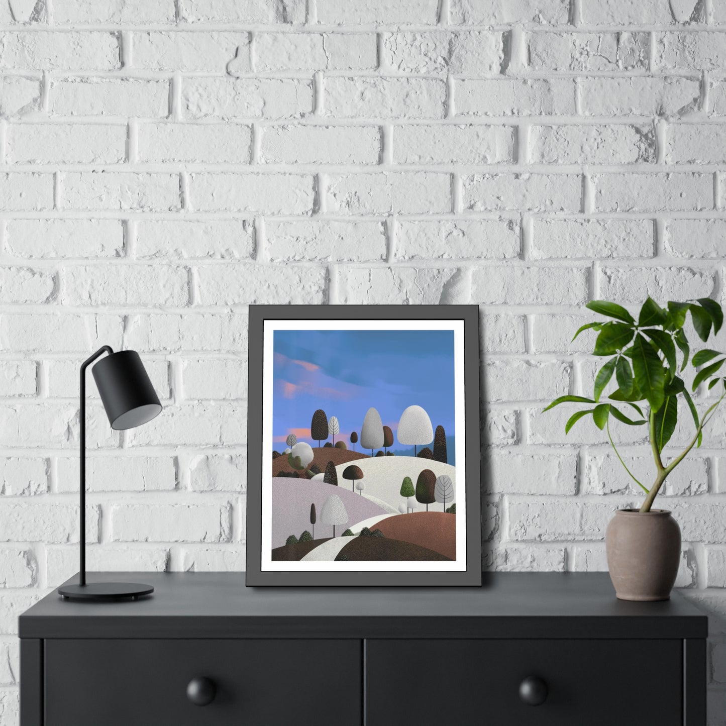 Evening Walk - Framed paper poster
