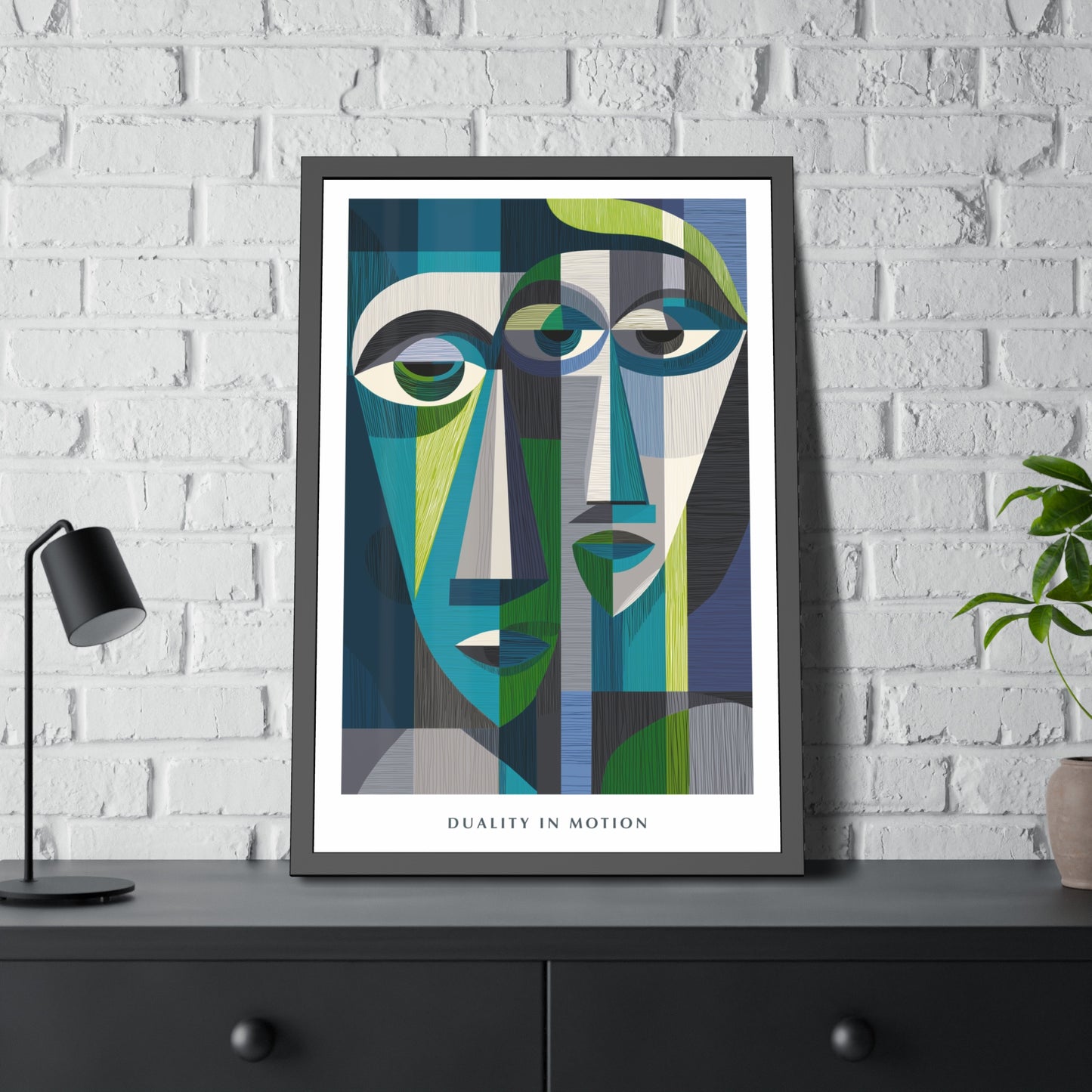 Duality in motion - Framed Poster Print