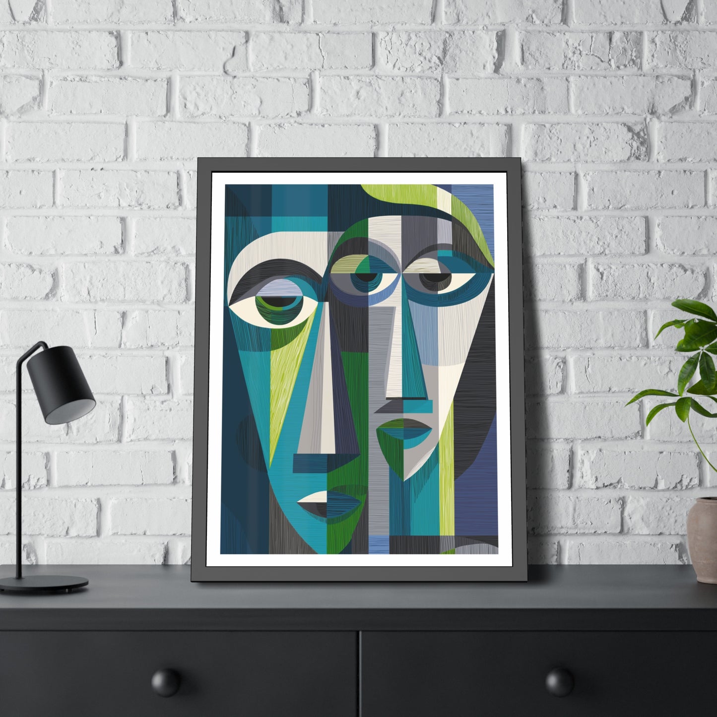 Duality in motion - No text - Framed Poster Print