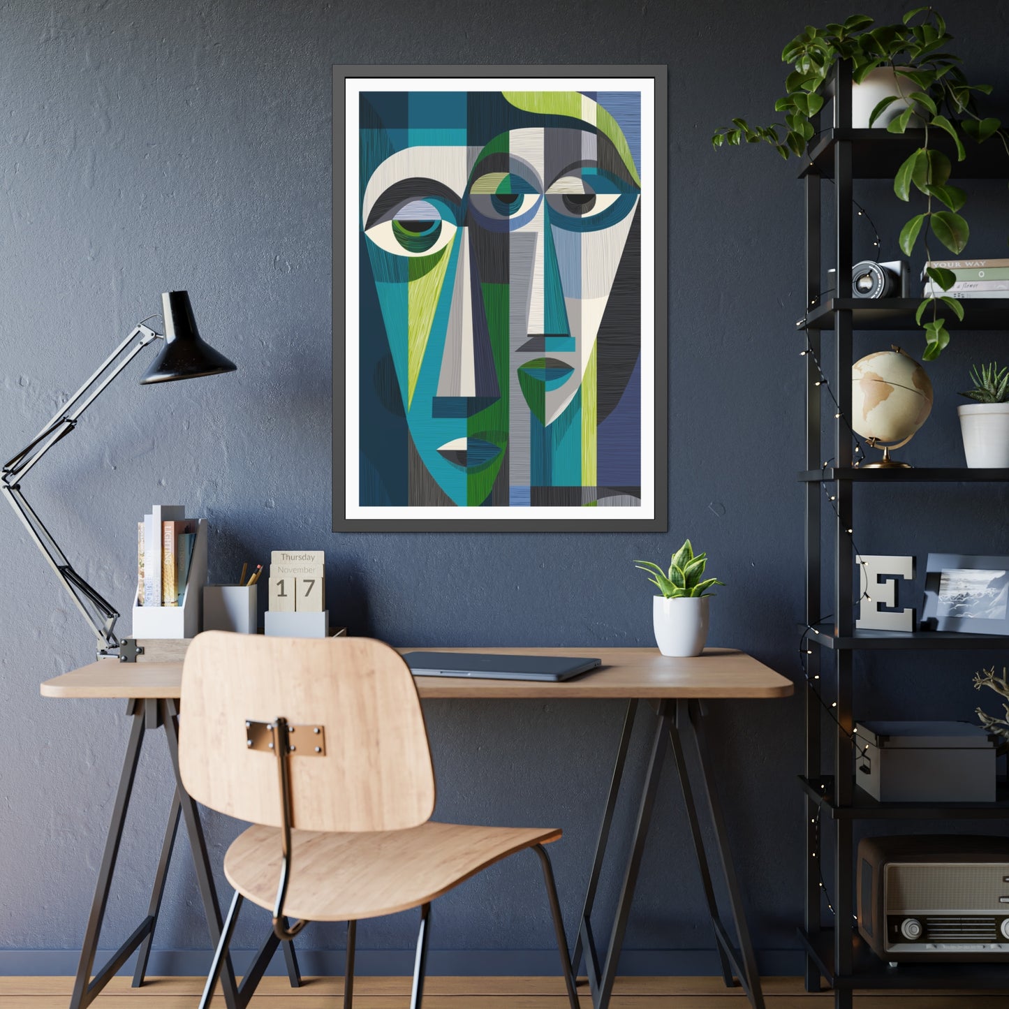 Duality in motion - No text - Framed Poster Print