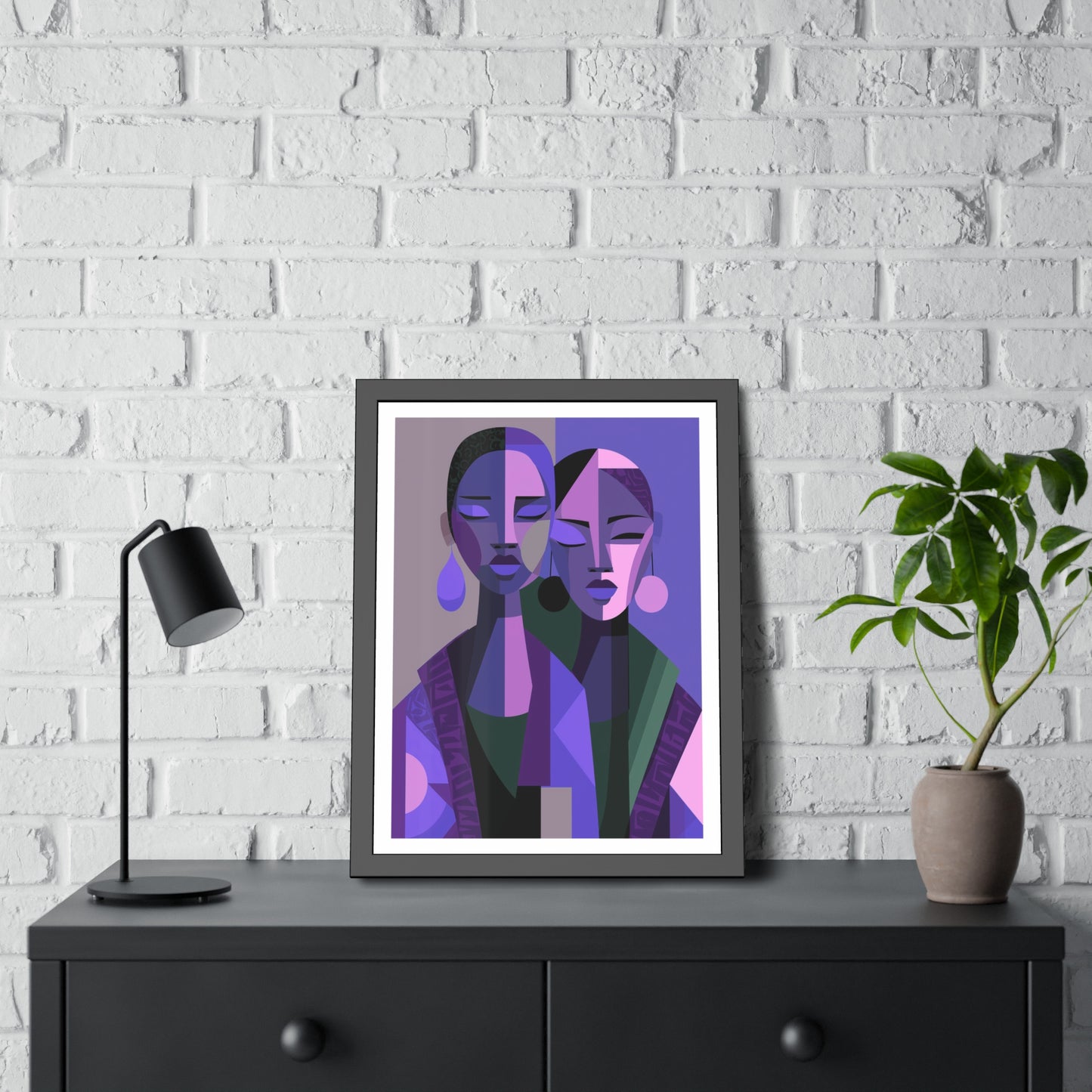 Les Soeurs Amoureux - No text - Framed Poster Print