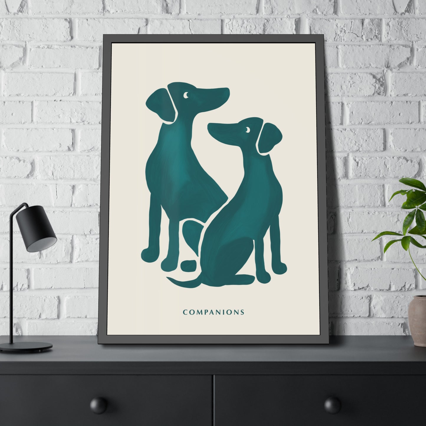'Companion' - Dog Wall Poster - Minimalist Design