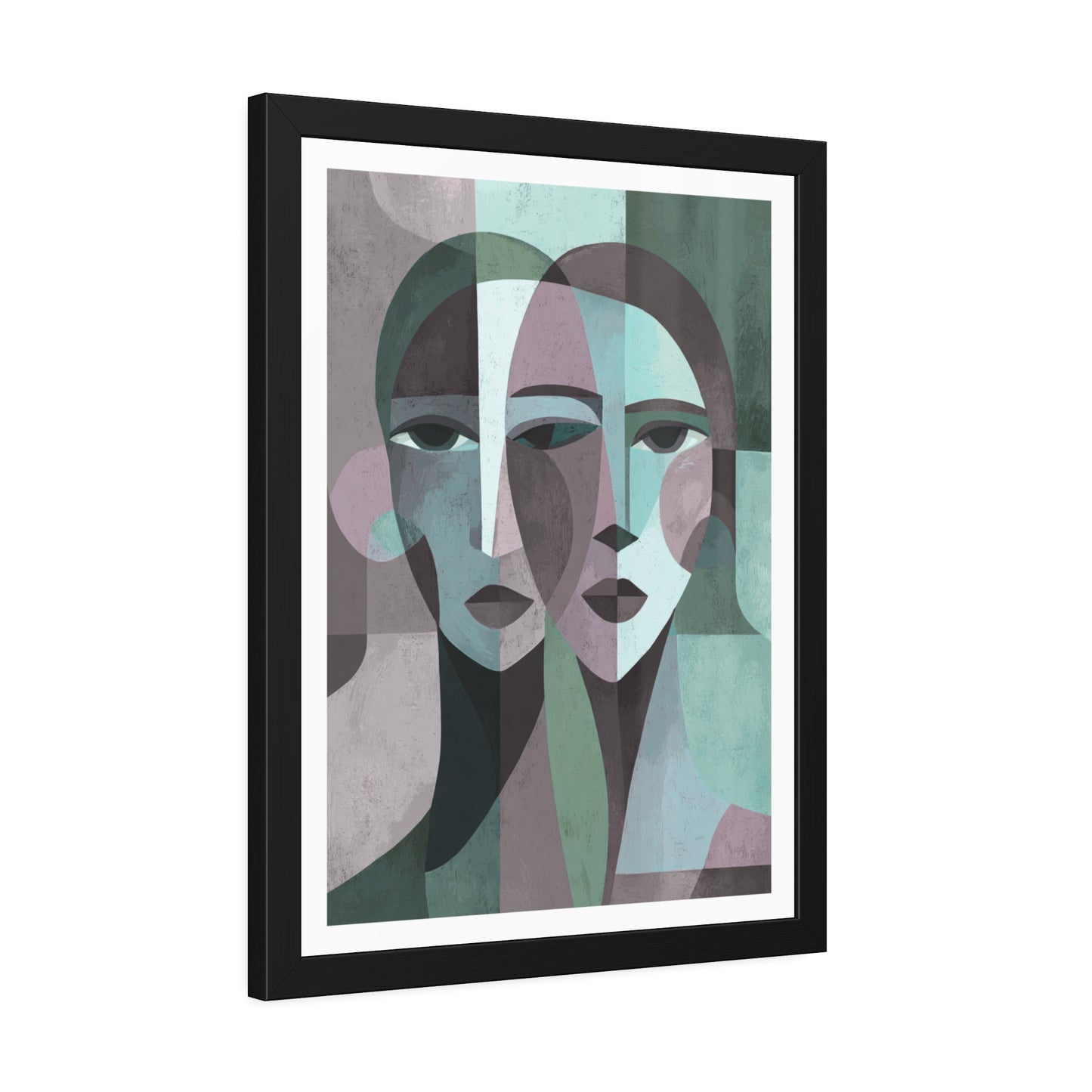 Mes Visages - No text - Framed Poster Print