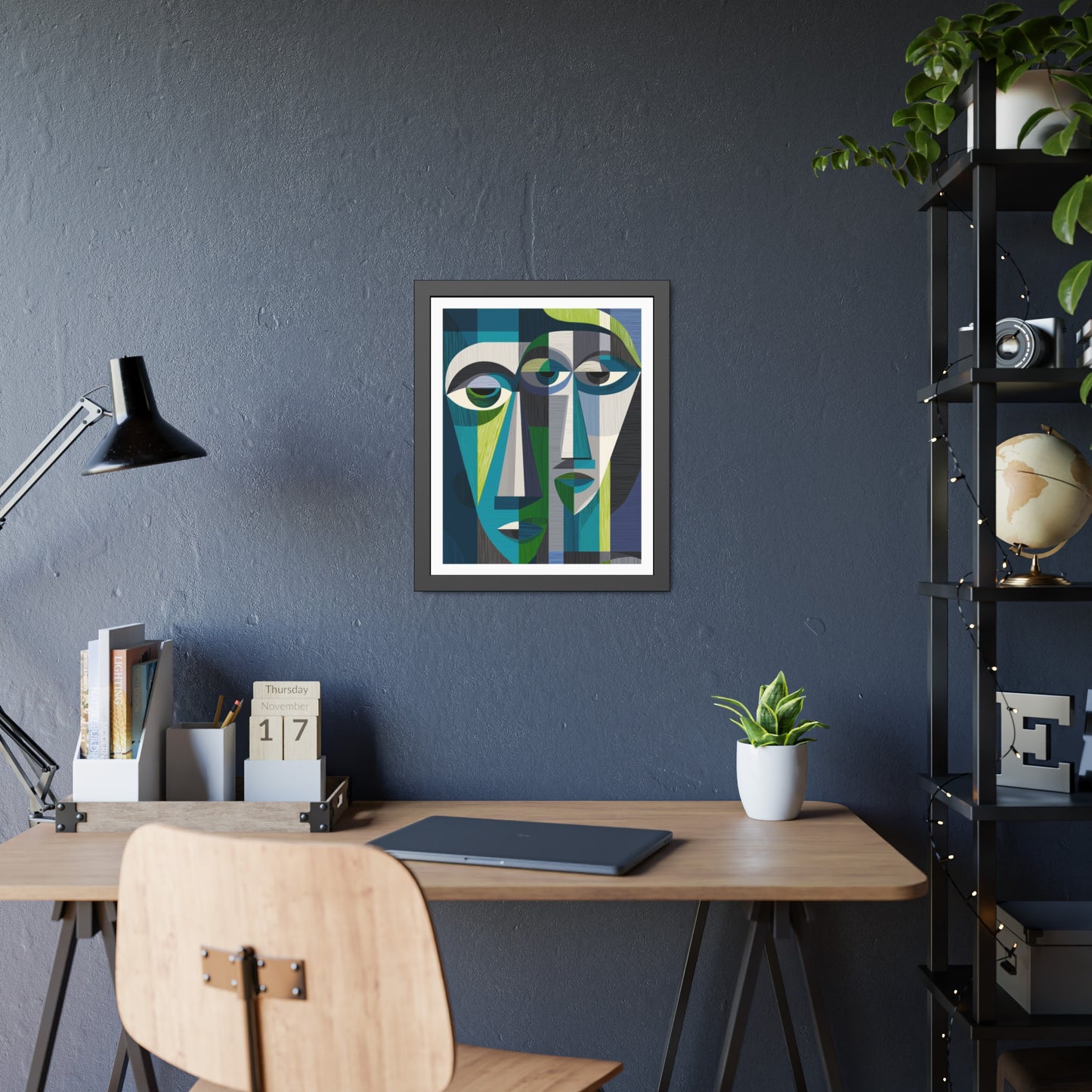 Duality in motion - No text - Framed Poster Print
