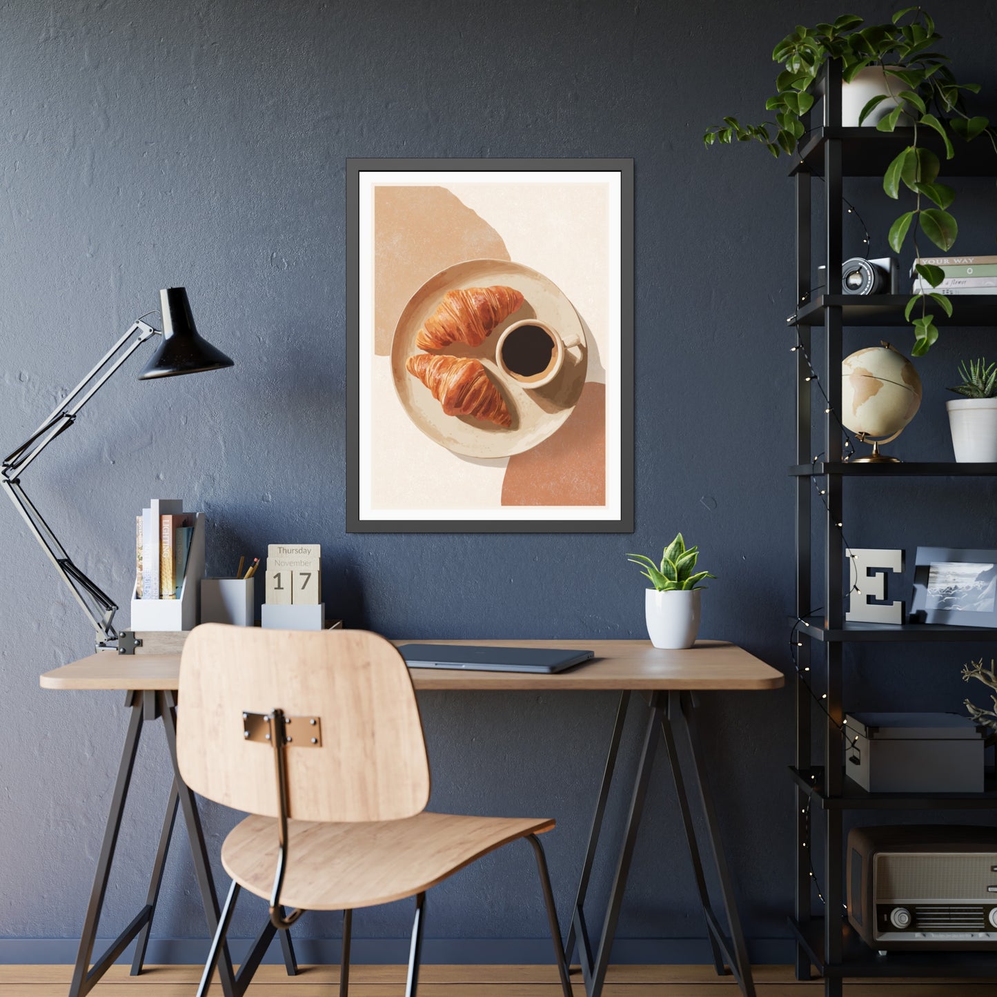Golden Hour Coffee - Framed Poster Print