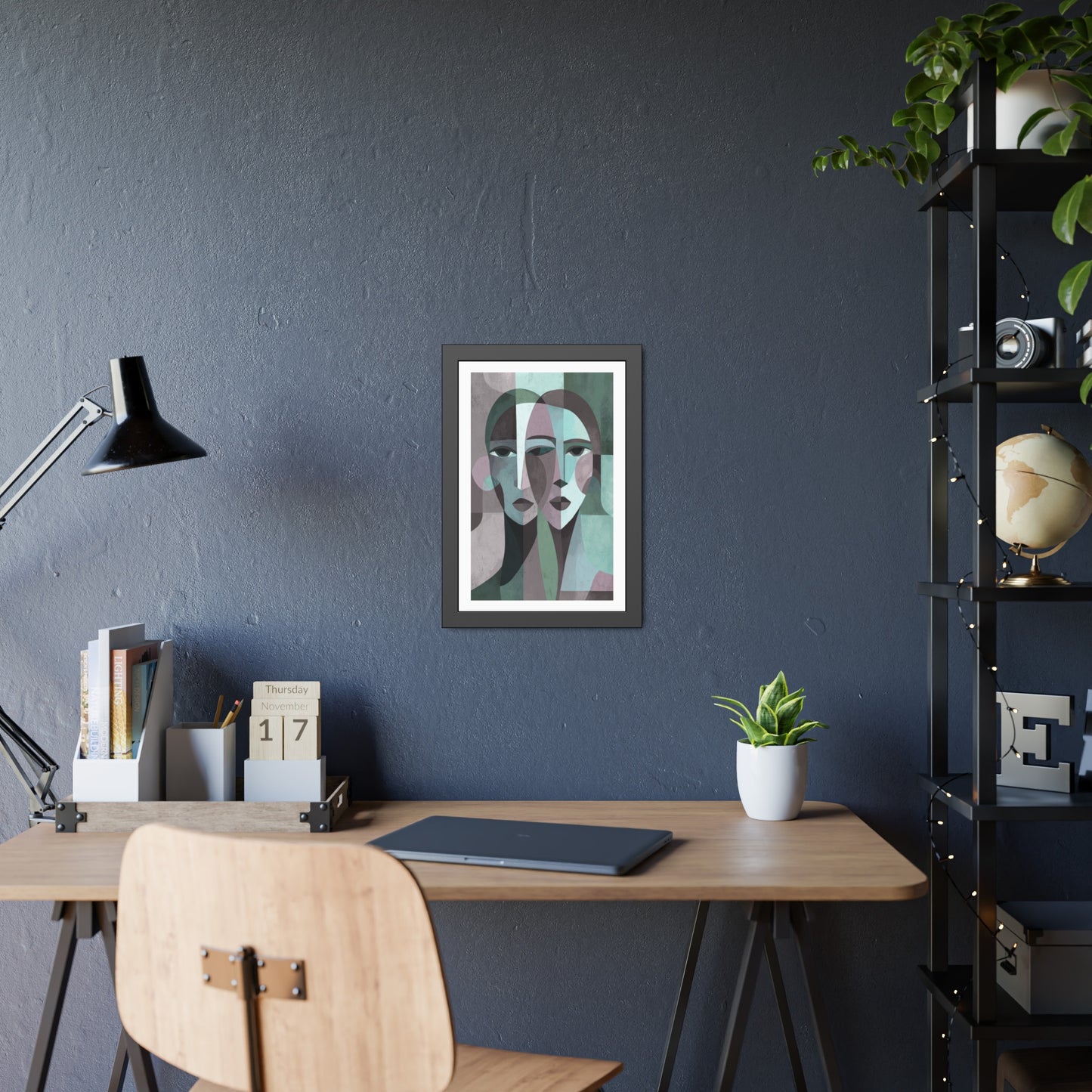 Mes Visages - No text - Framed Poster Print