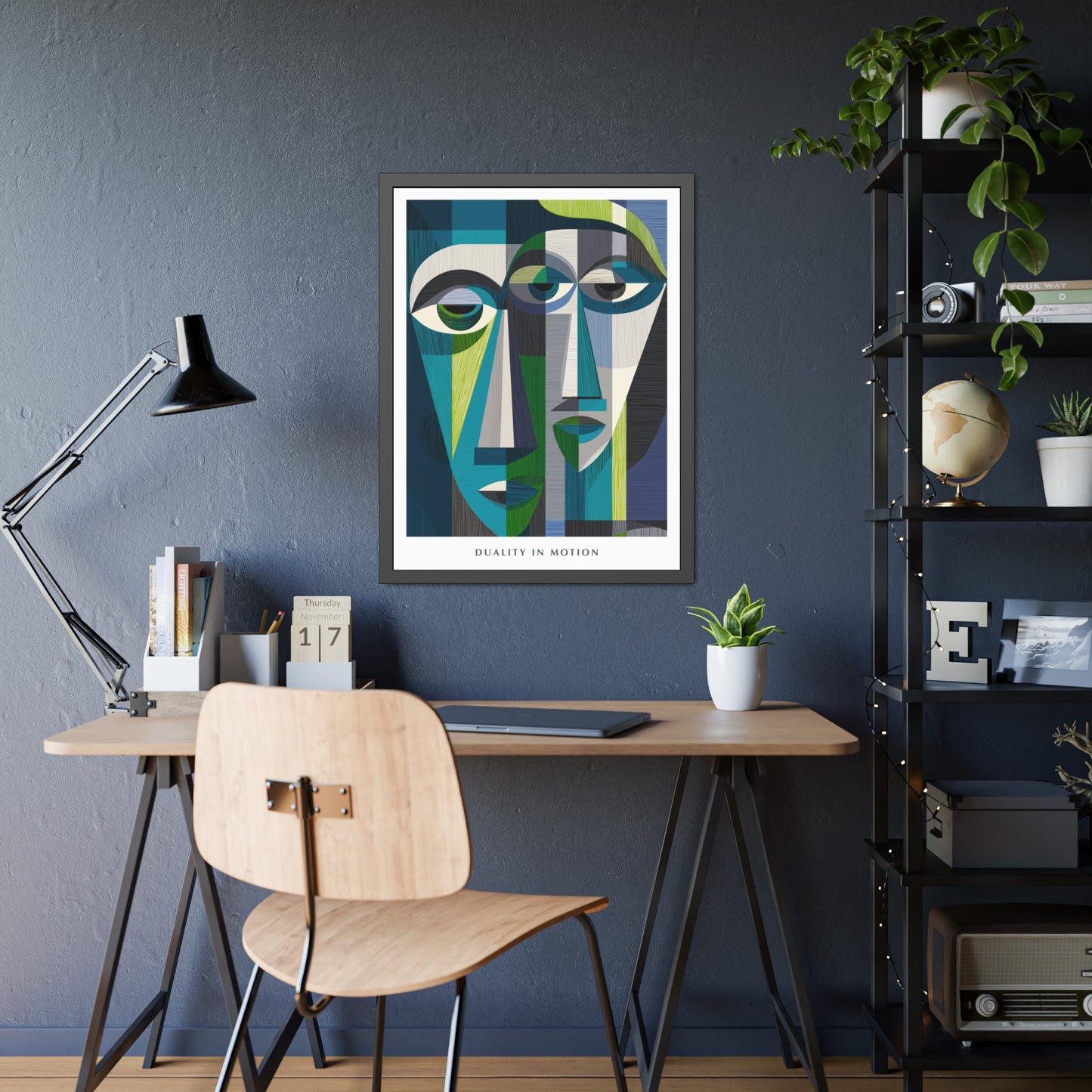 Duality in motion - Framed Poster Print