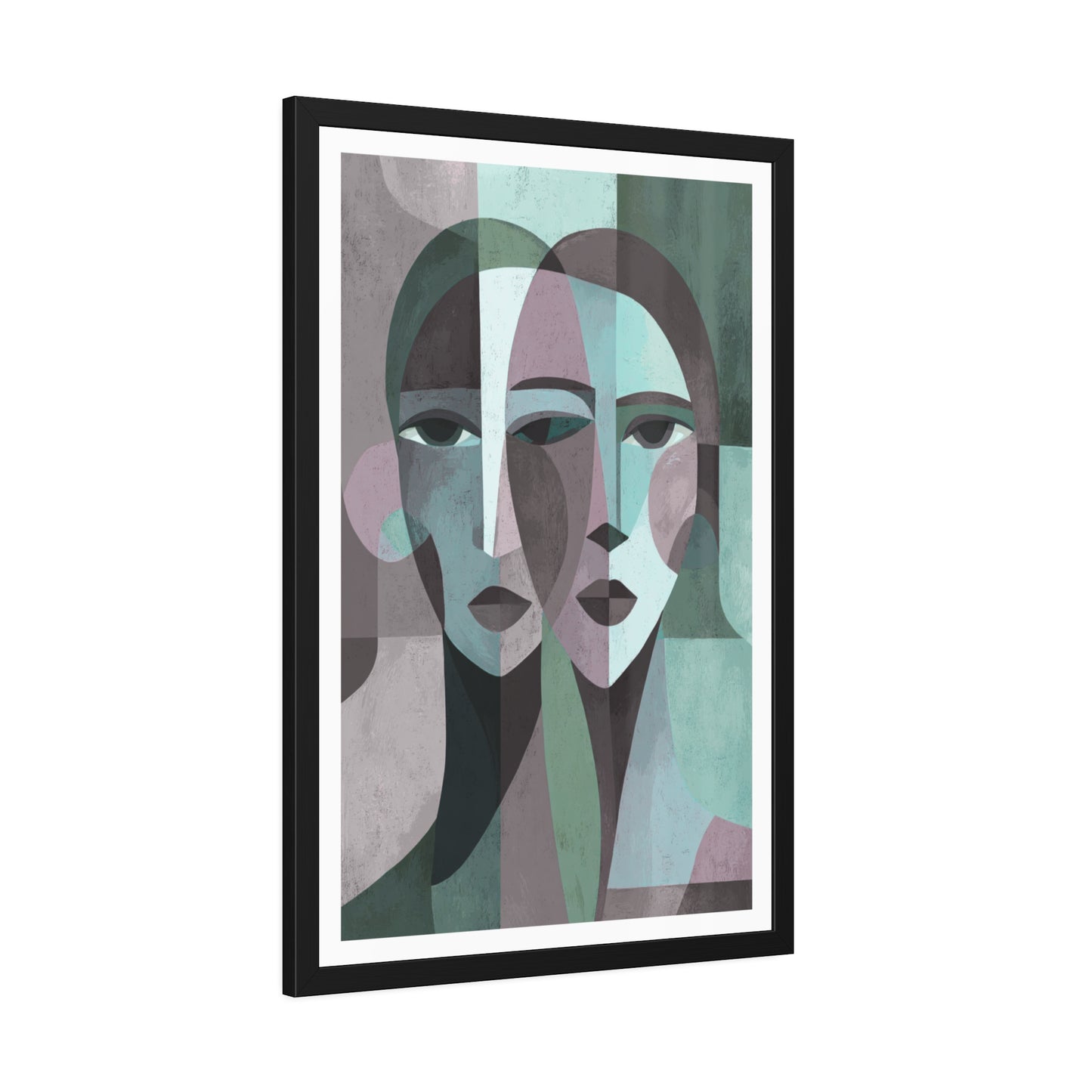 Mes Visages - No text - Framed Poster Print