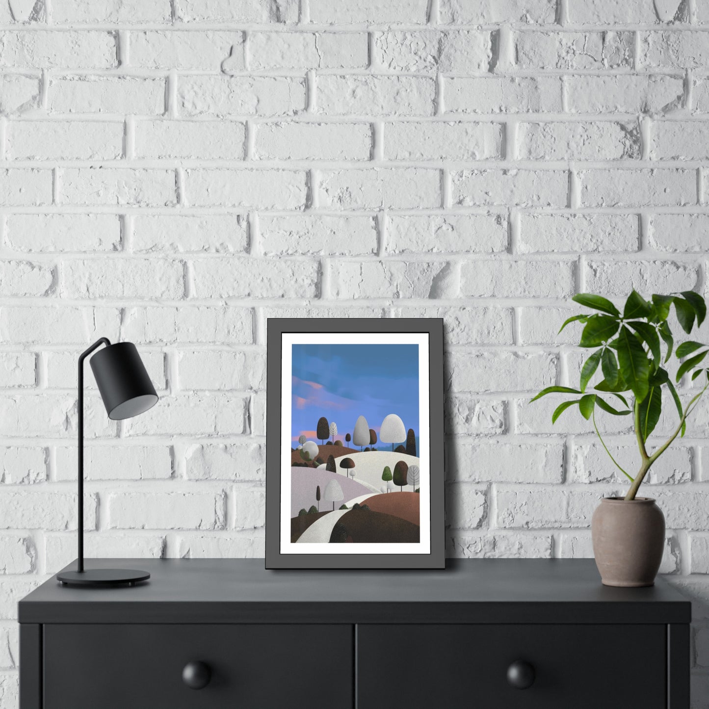 Evening Walk - Framed paper poster