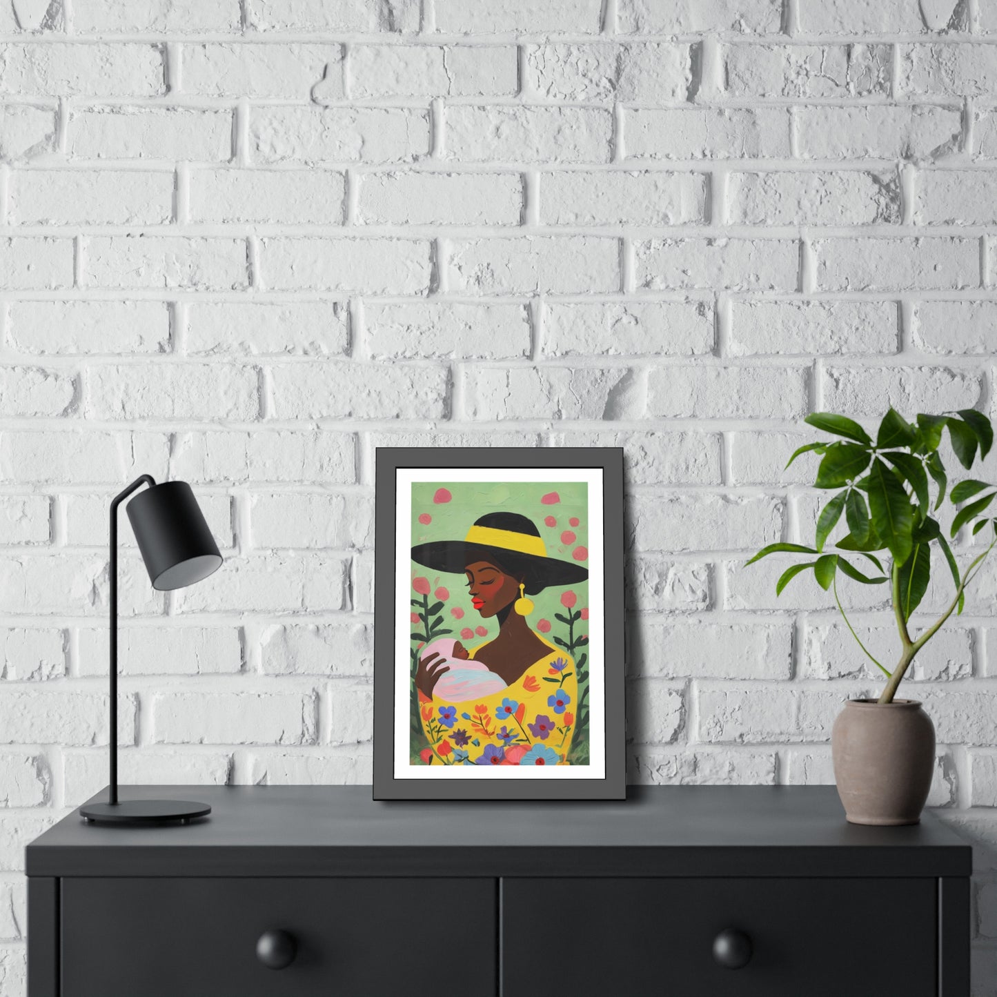 Grace in Bloom - No text - Framed Poster Print