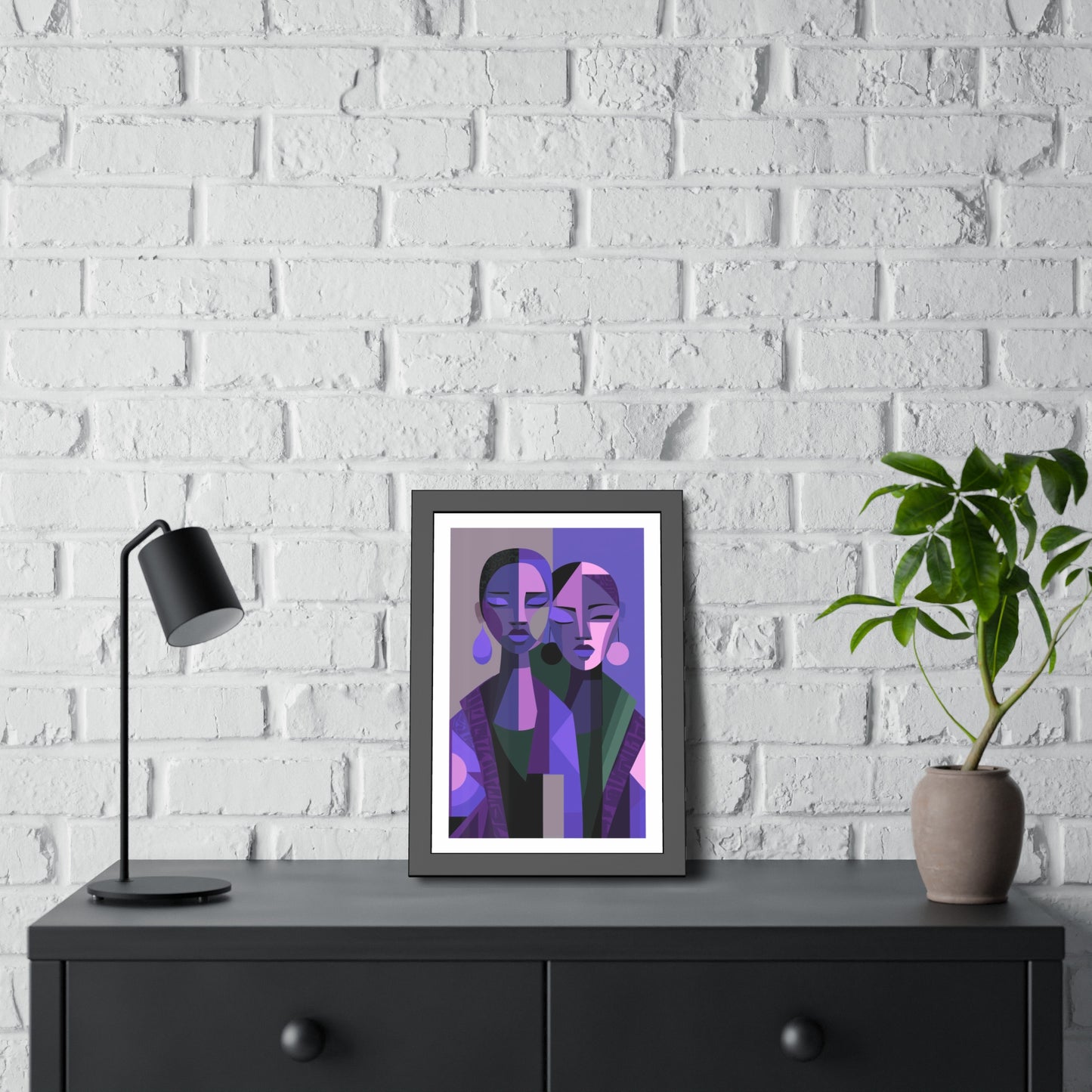 Les Soeurs Amoureux - No text - Framed Poster Print