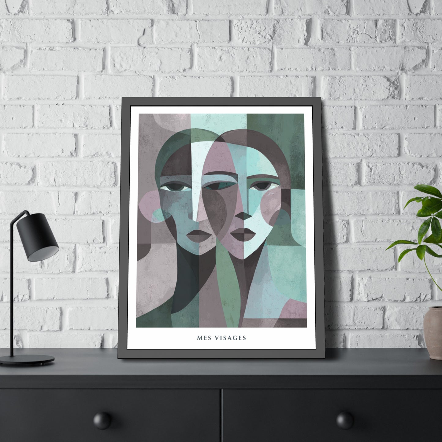 Mes Visages - Framed Poster Print