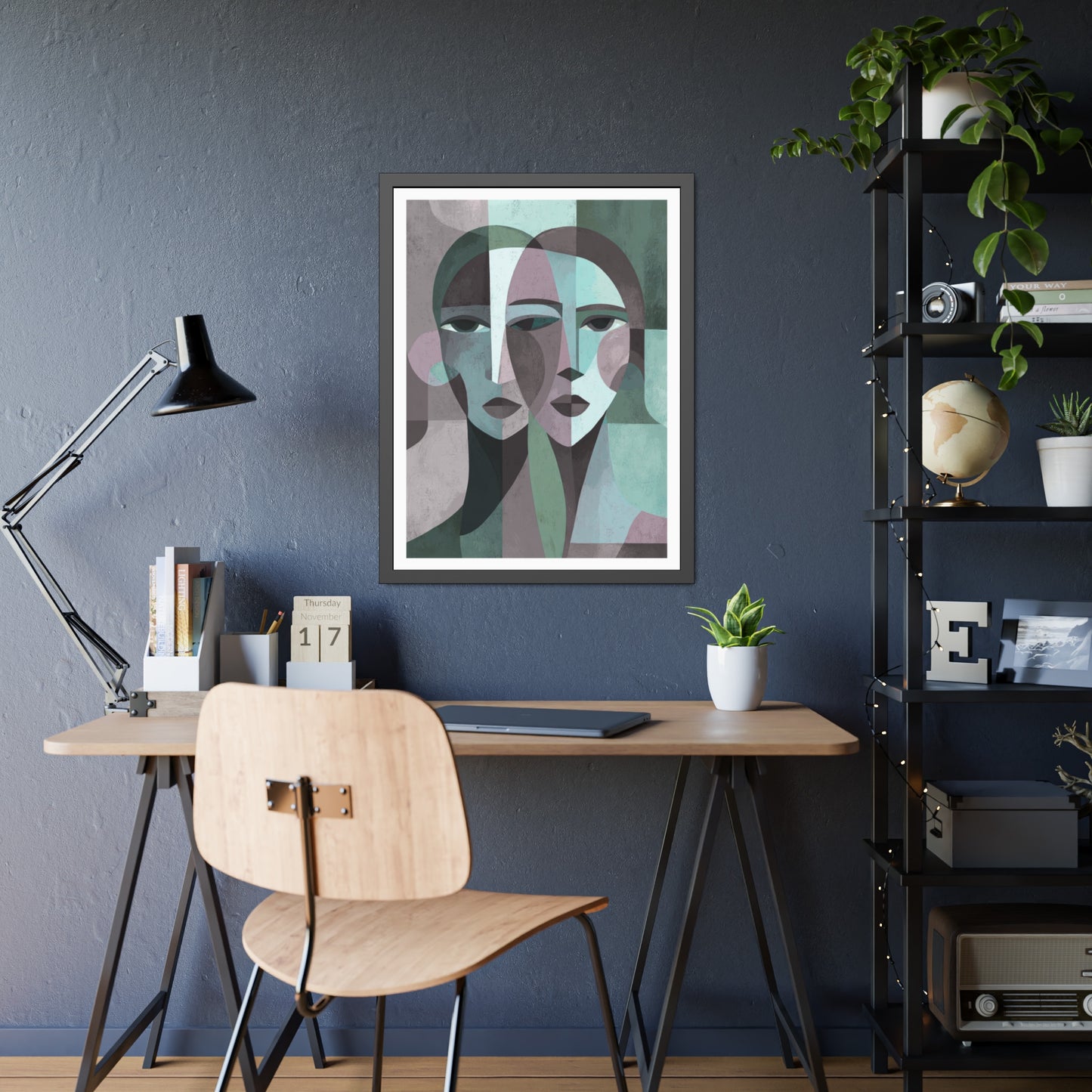 Mes Visages - No text - Framed Poster Print
