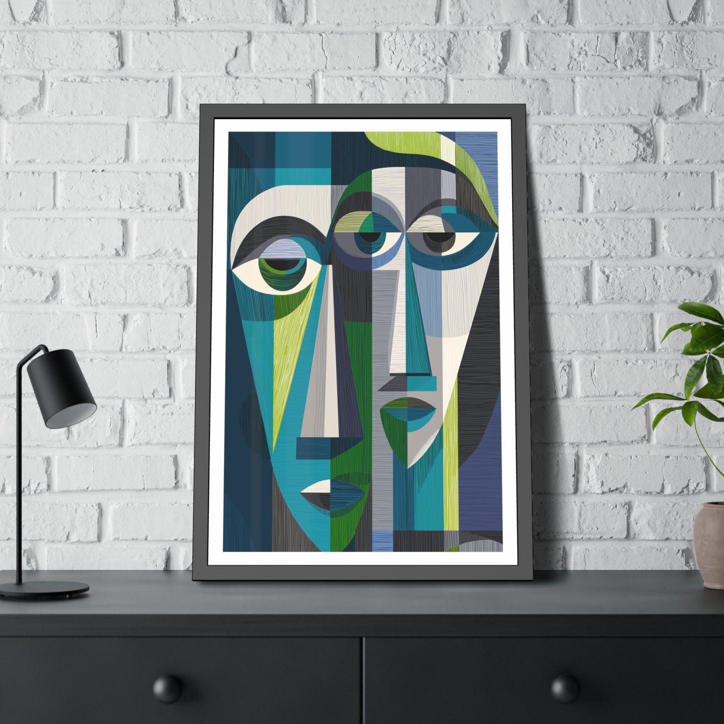 Duality in motion - No text - Framed Poster Print