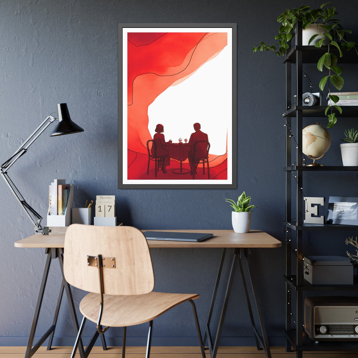 Mangeons ensembles mon amour - Framed Poster Print