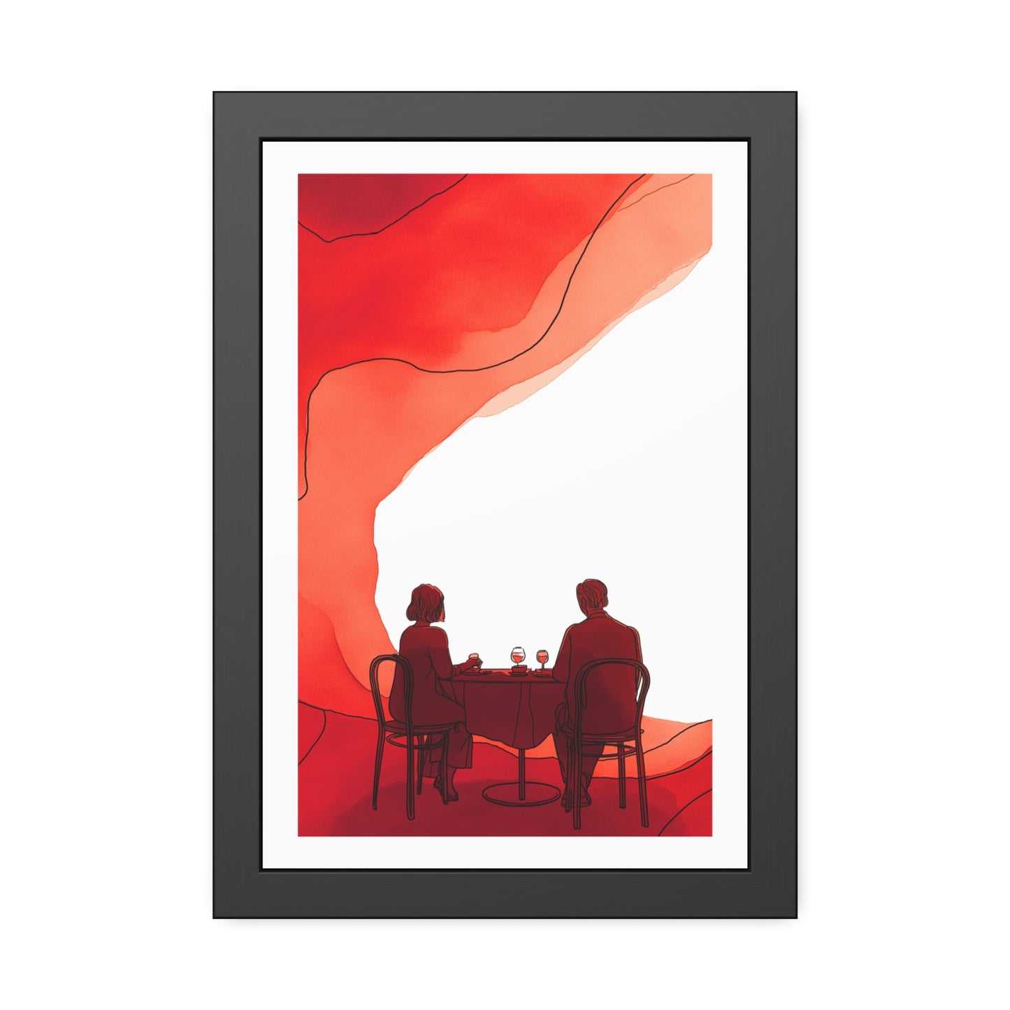 Mangeons ensembles mon amour - Framed Poster Print