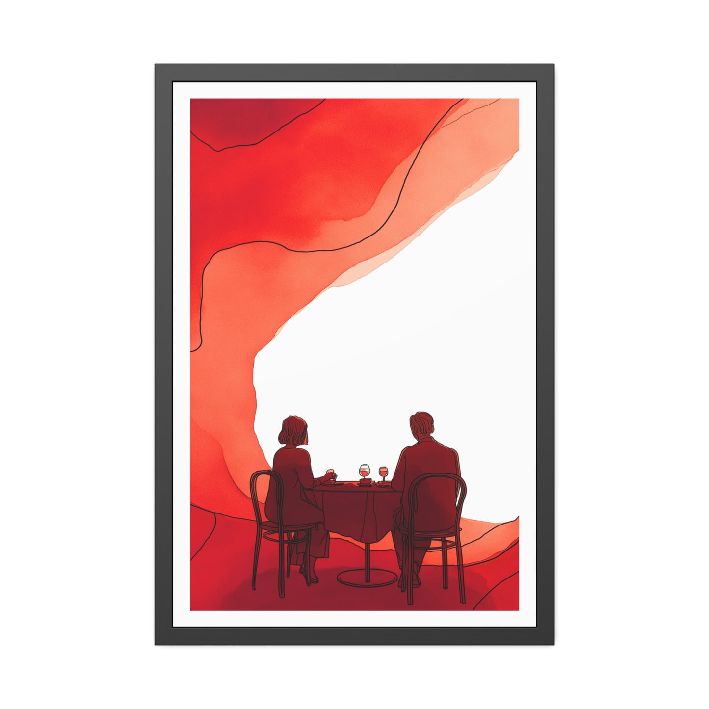 Mangeons ensembles mon amour - Framed Poster Print