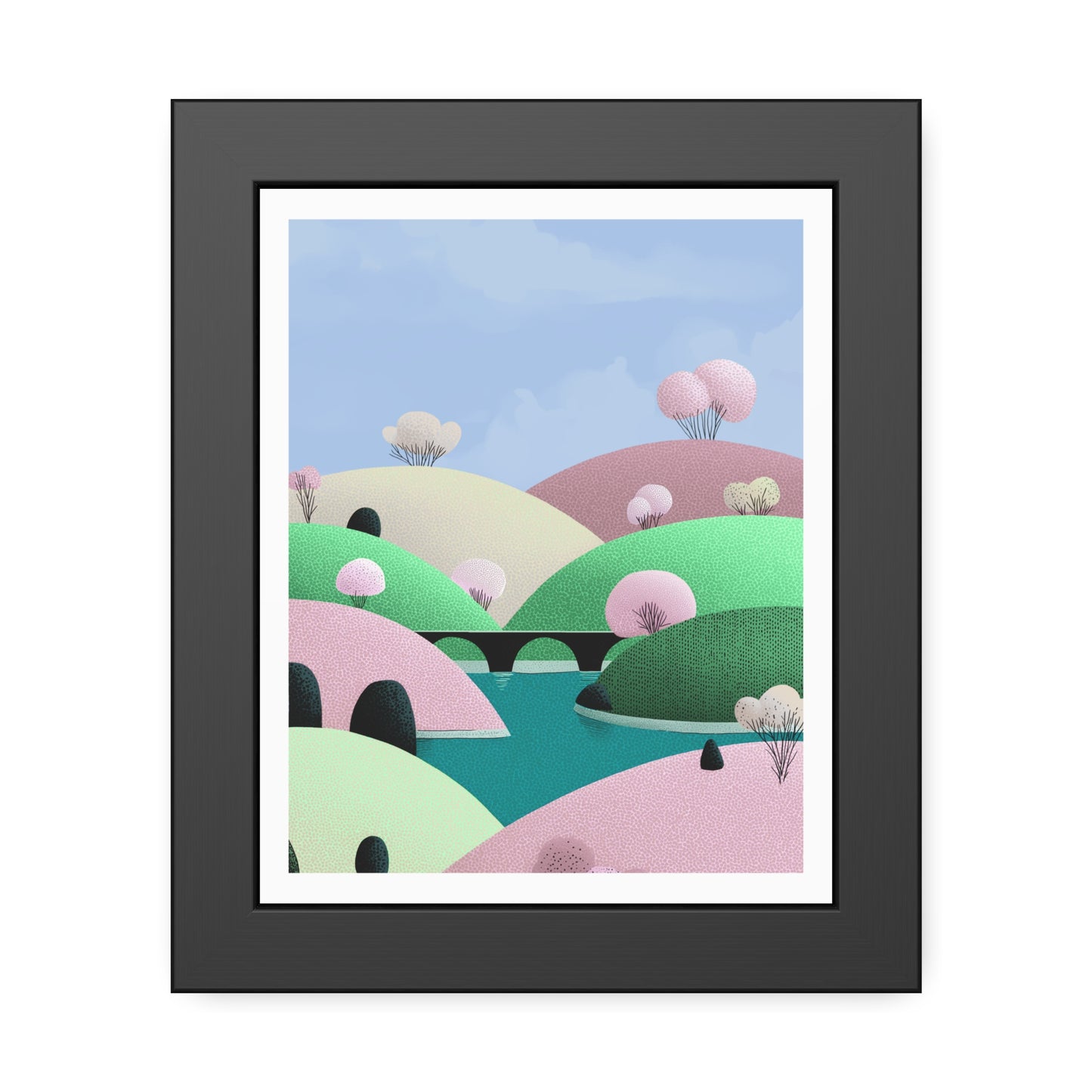 Spring Bridge - Framed Poster Wall Art