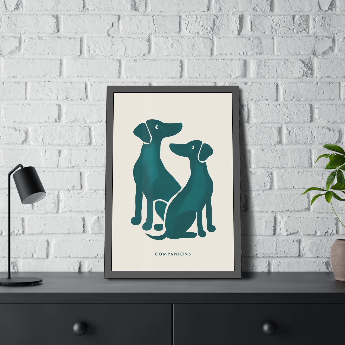 'Companion' - Dog Wall Poster - Minimalist Design
