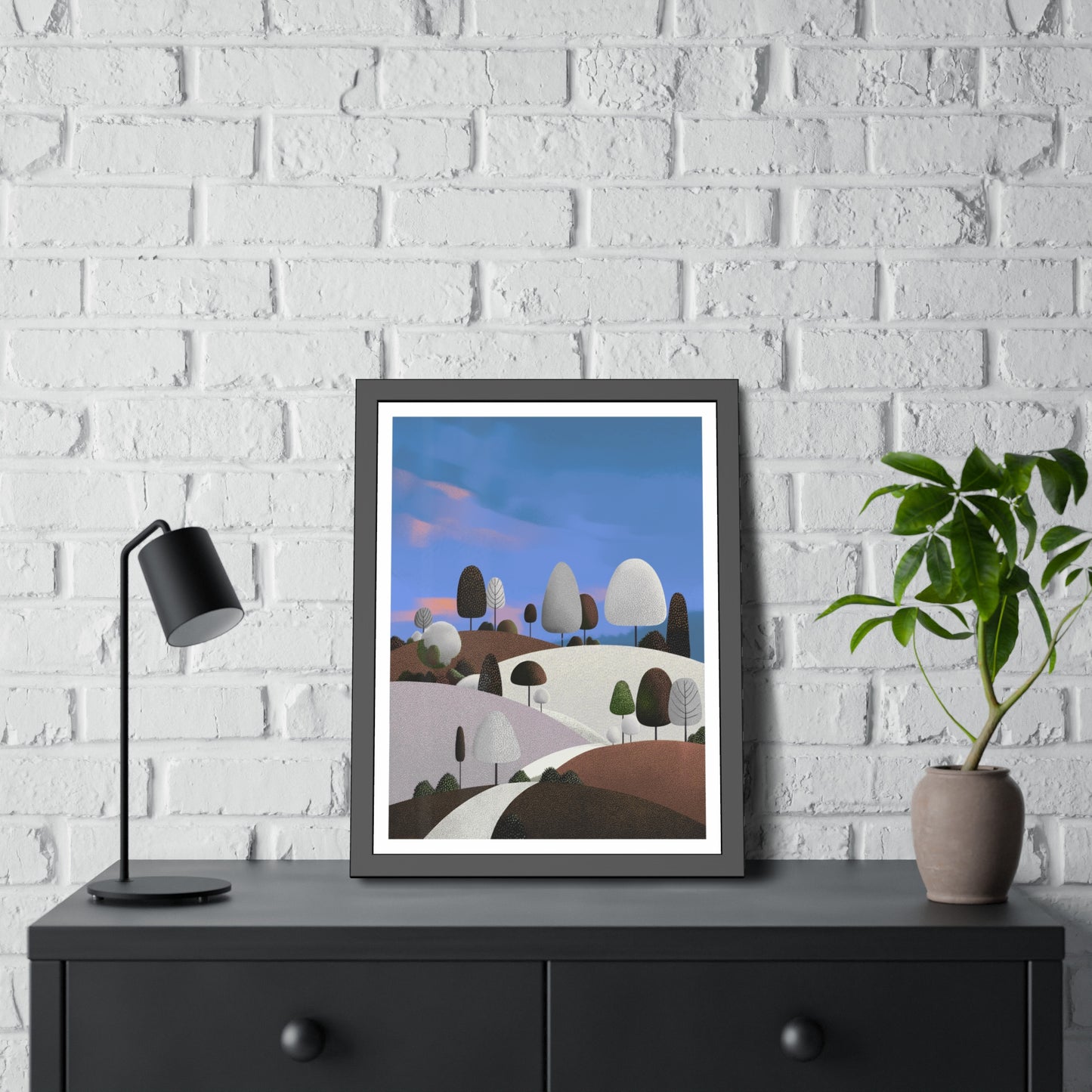 Evening Walk - Framed paper poster