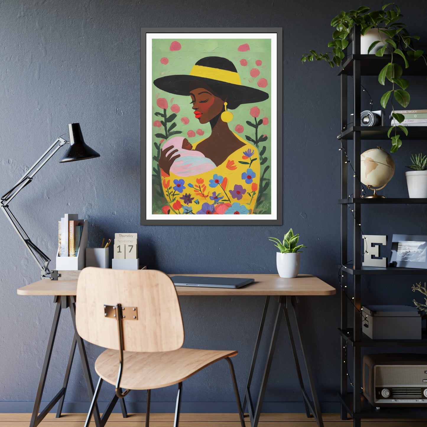 Grace in Bloom - No text - Framed Poster Print