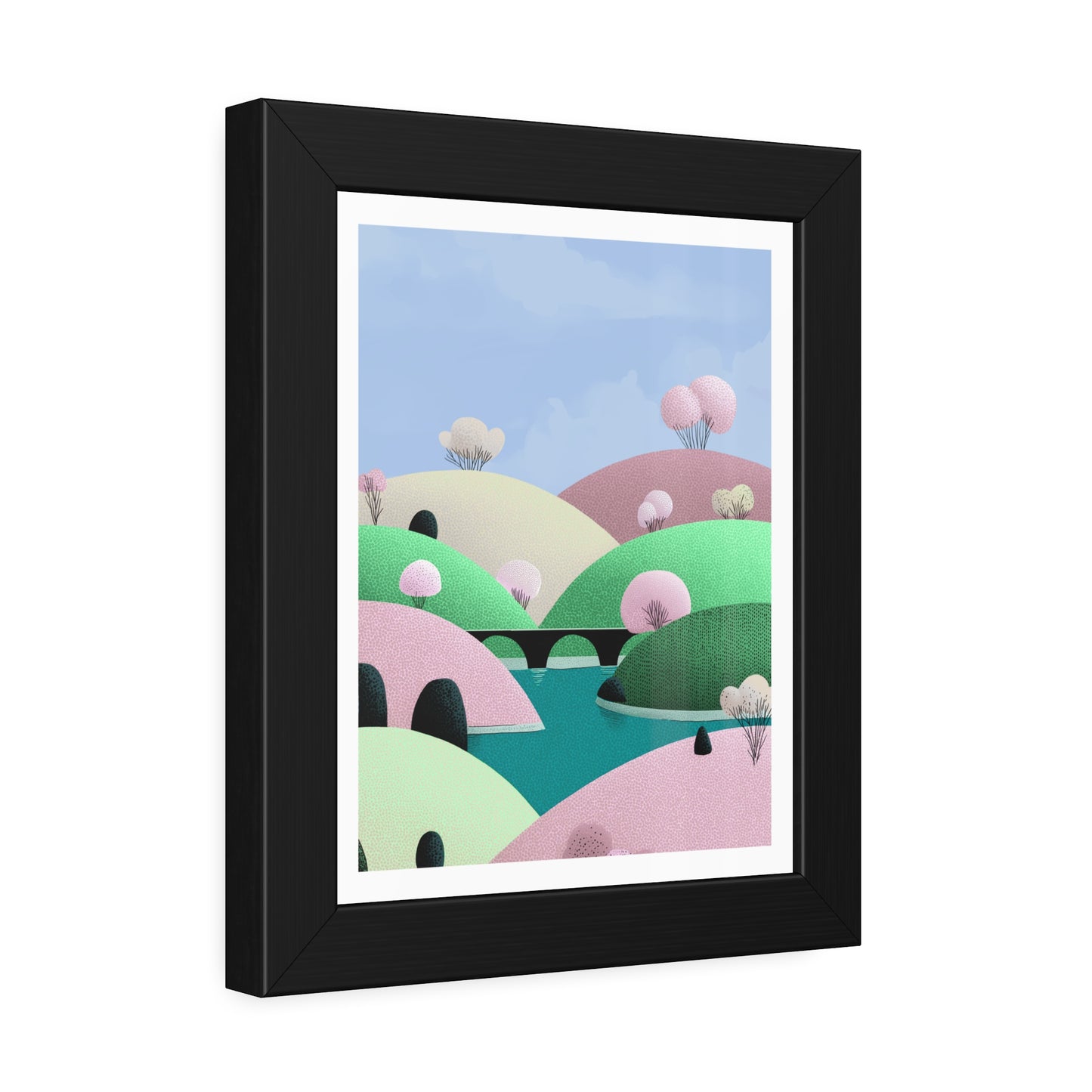 Spring Bridge - Framed Poster Wall Art