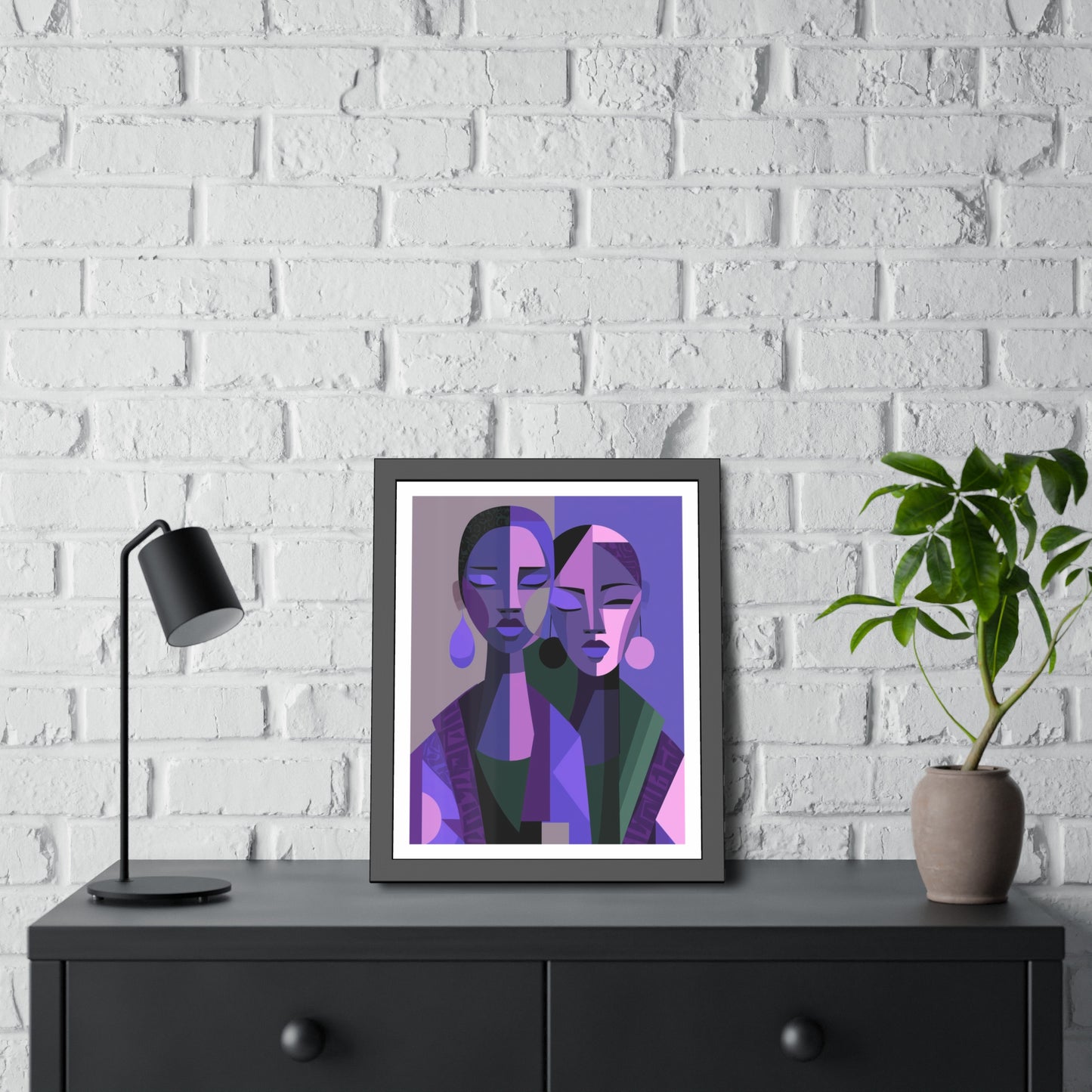 Les Soeurs Amoureux - No text - Framed Poster Print