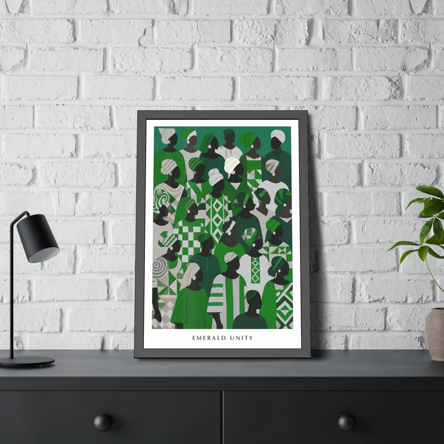 Emerald Unity - Framed Poster Print