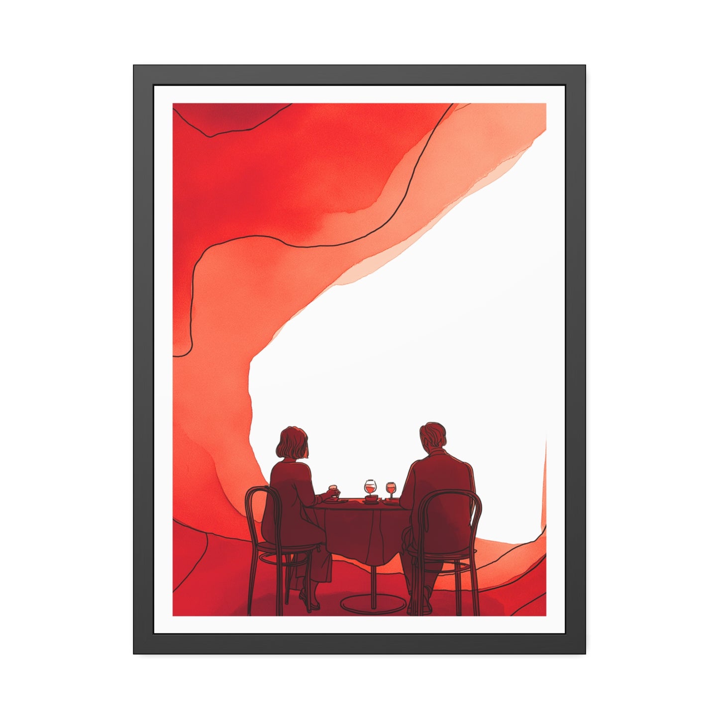 Mangeons ensembles mon amour - Framed Poster Print