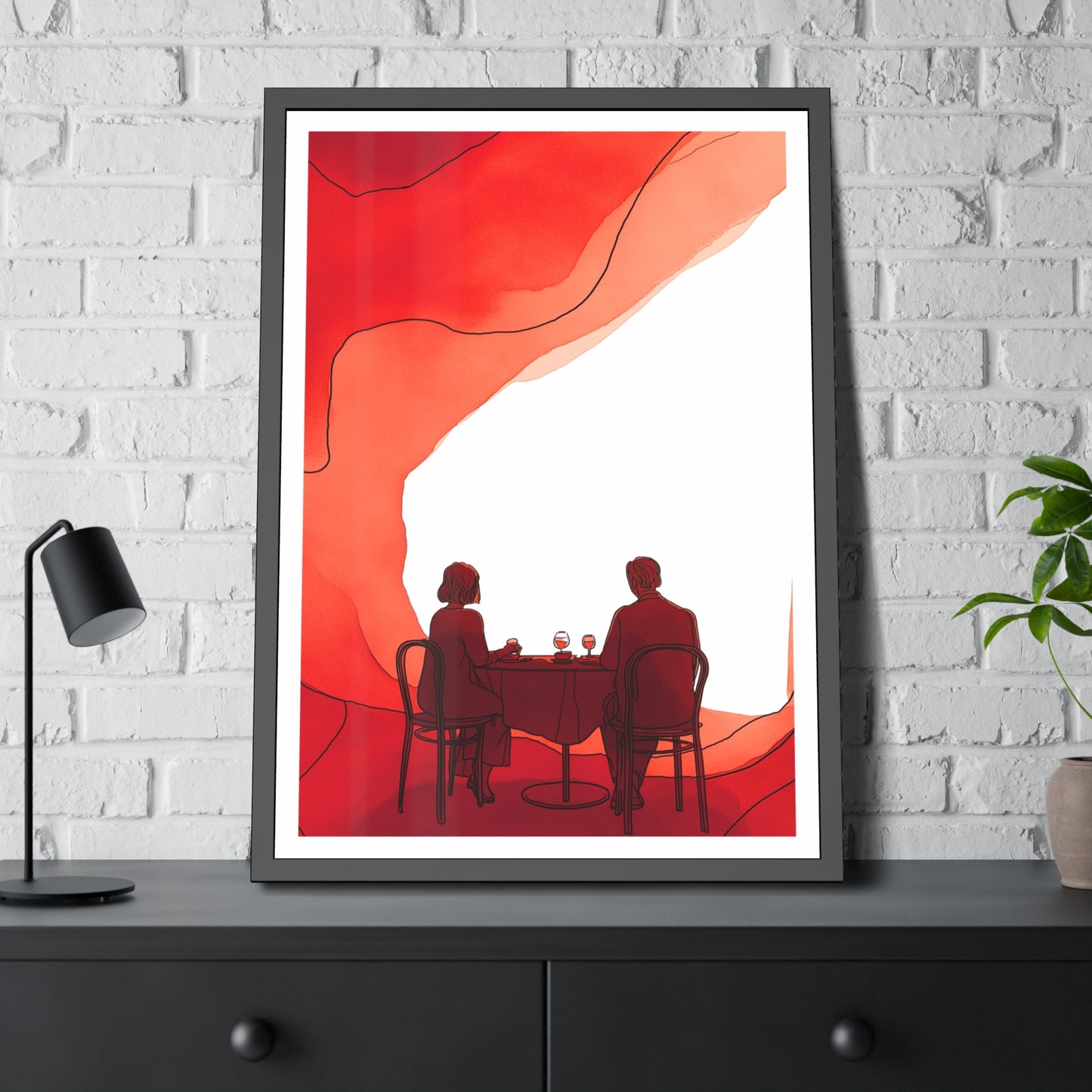 Mangeons ensembles mon amour - Framed Poster Print