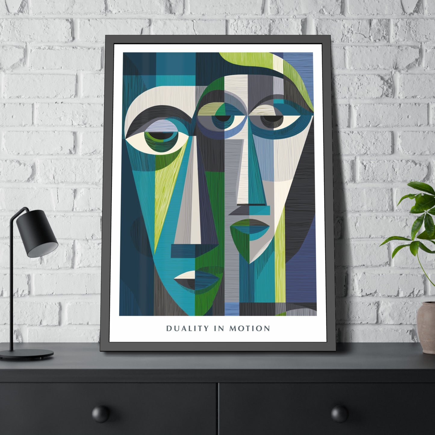 Duality in motion - Framed Poster Print