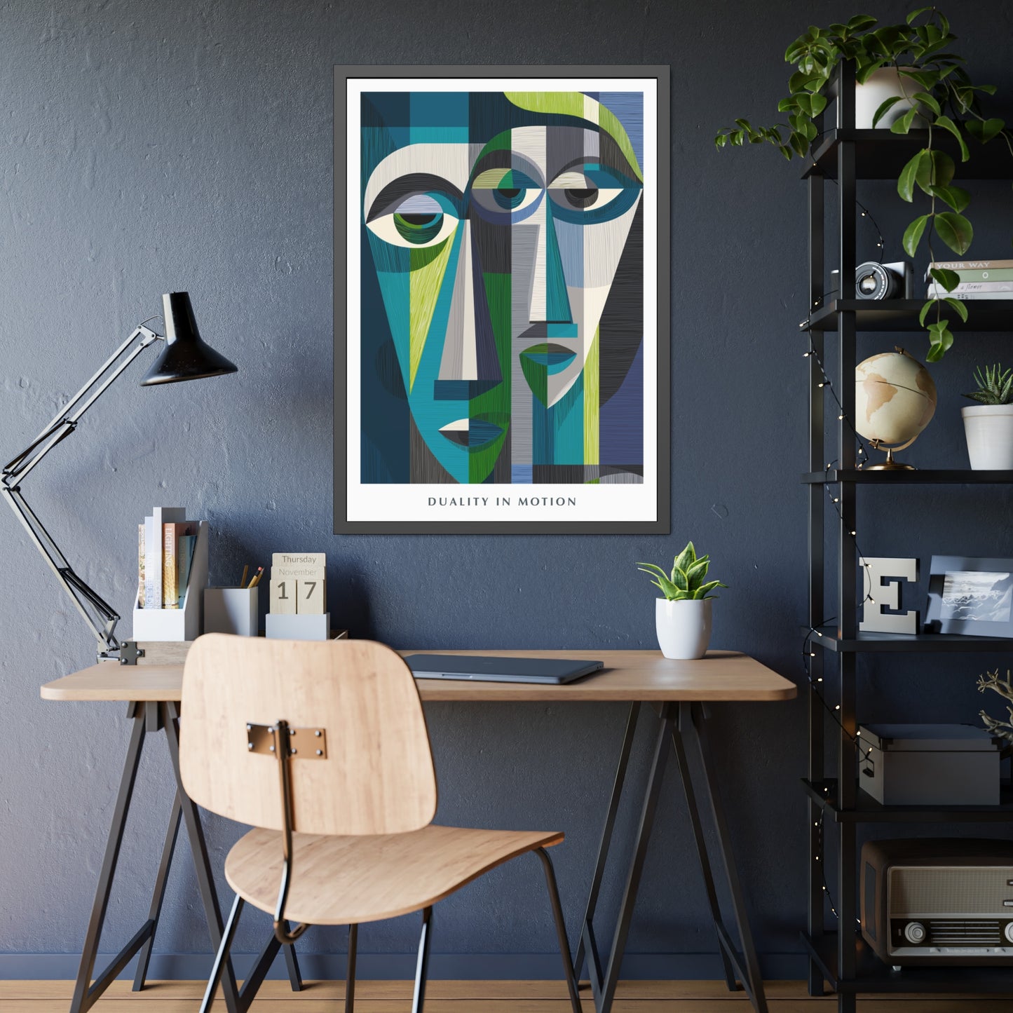 Duality in motion - Framed Poster Print