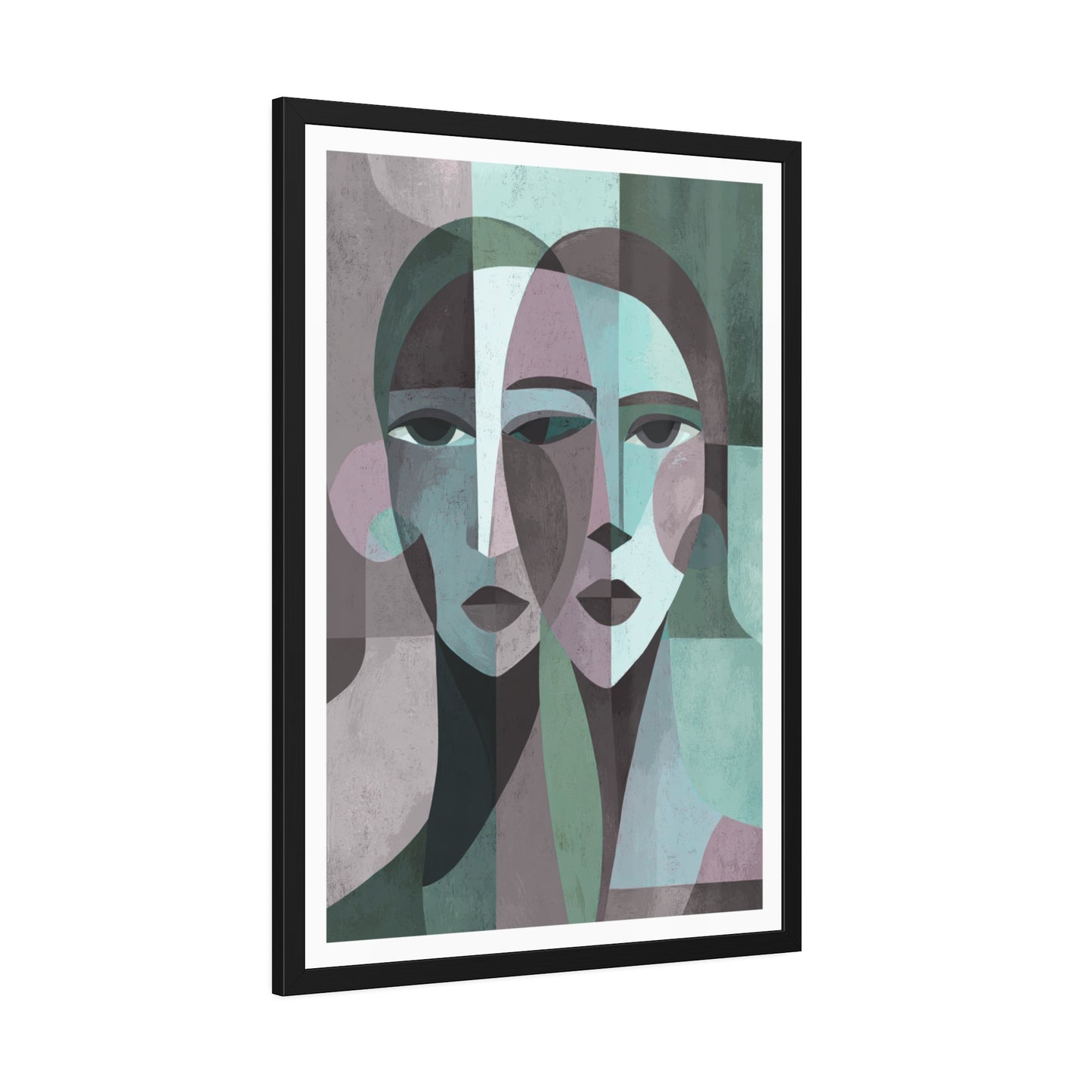 Mes Visages - No text - Framed Poster Print