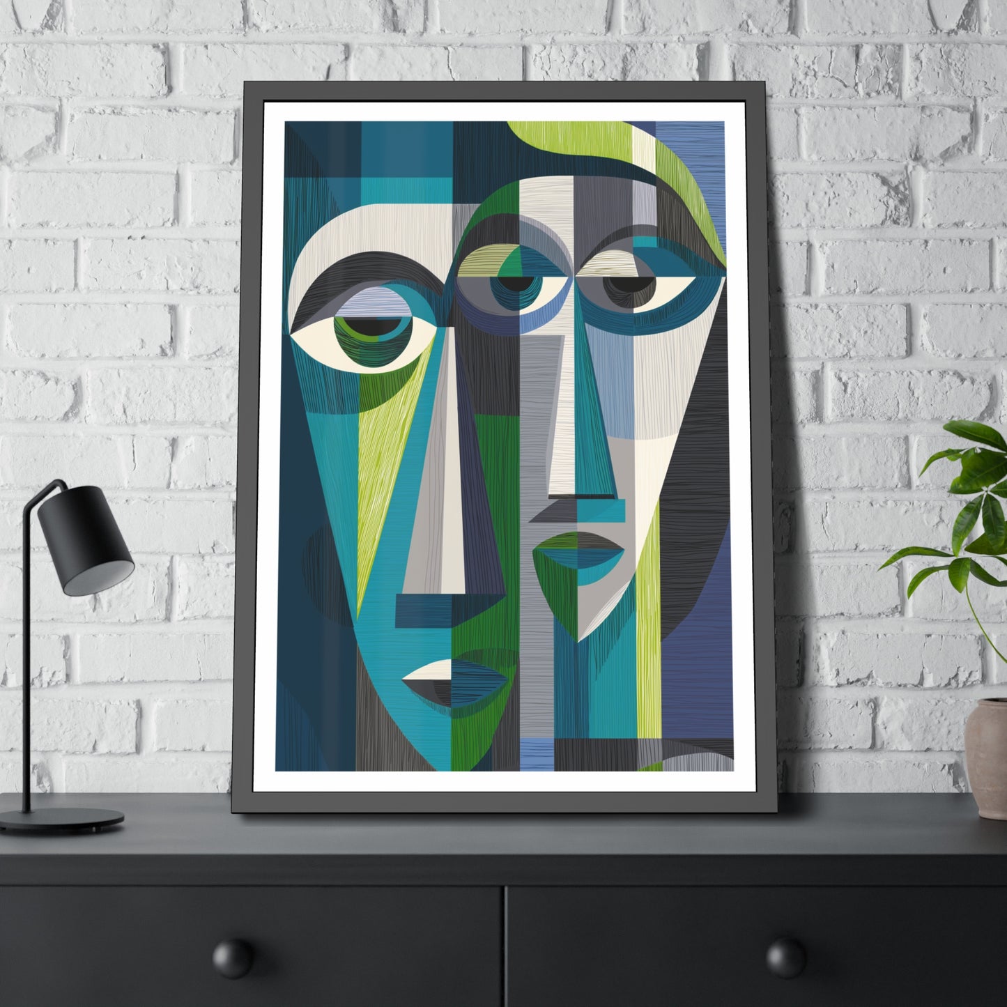 Duality in motion - No text - Framed Poster Print