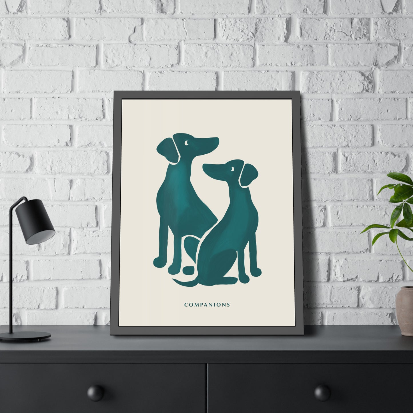 'Companion' - Dog Wall Poster - Minimalist Design