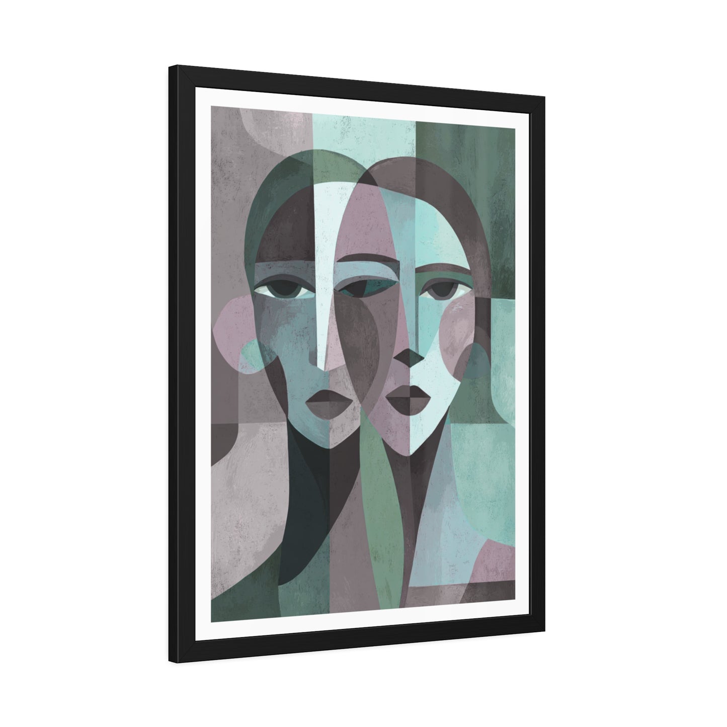 Mes Visages - No text - Framed Poster Print