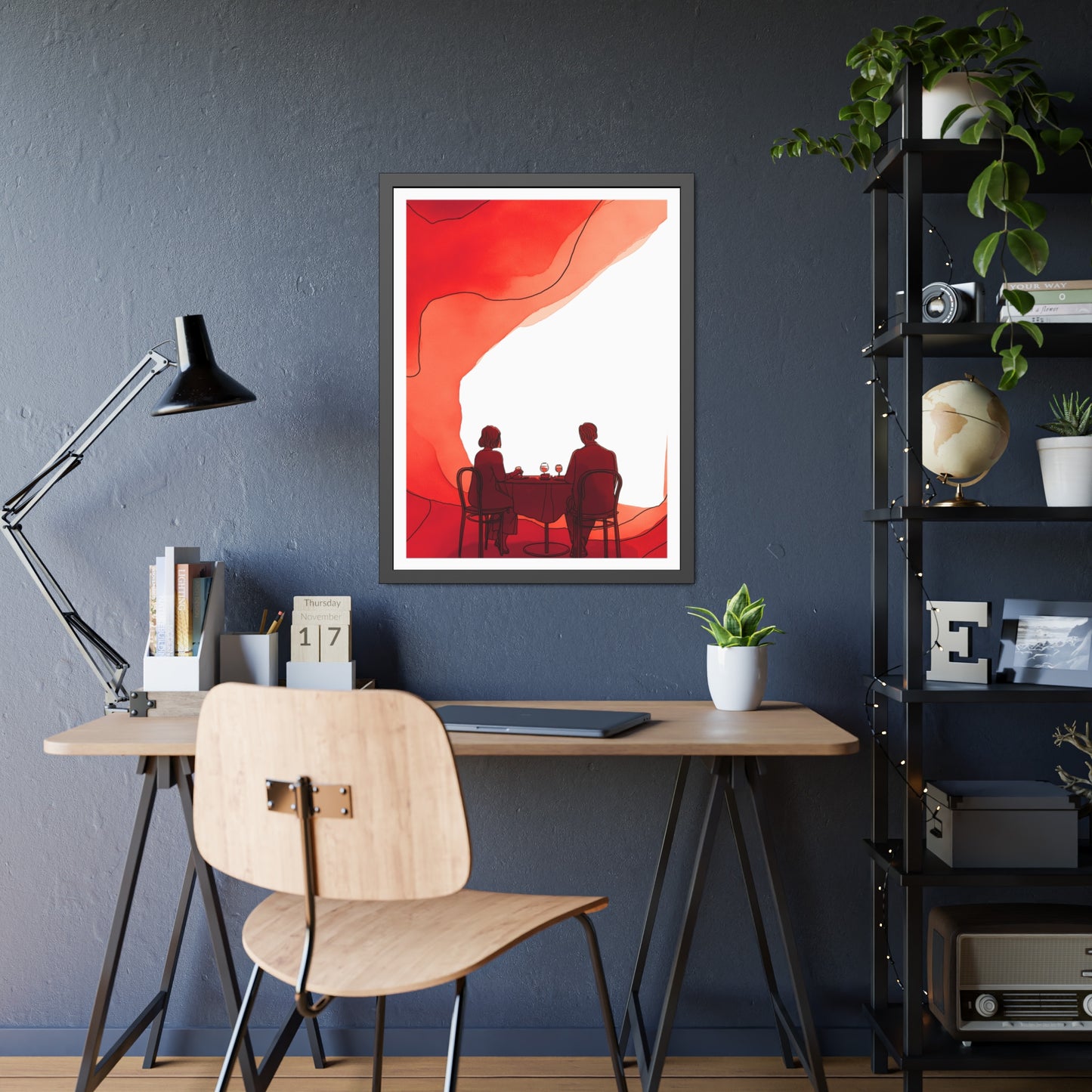 Mangeons ensembles mon amour - Framed Poster Print