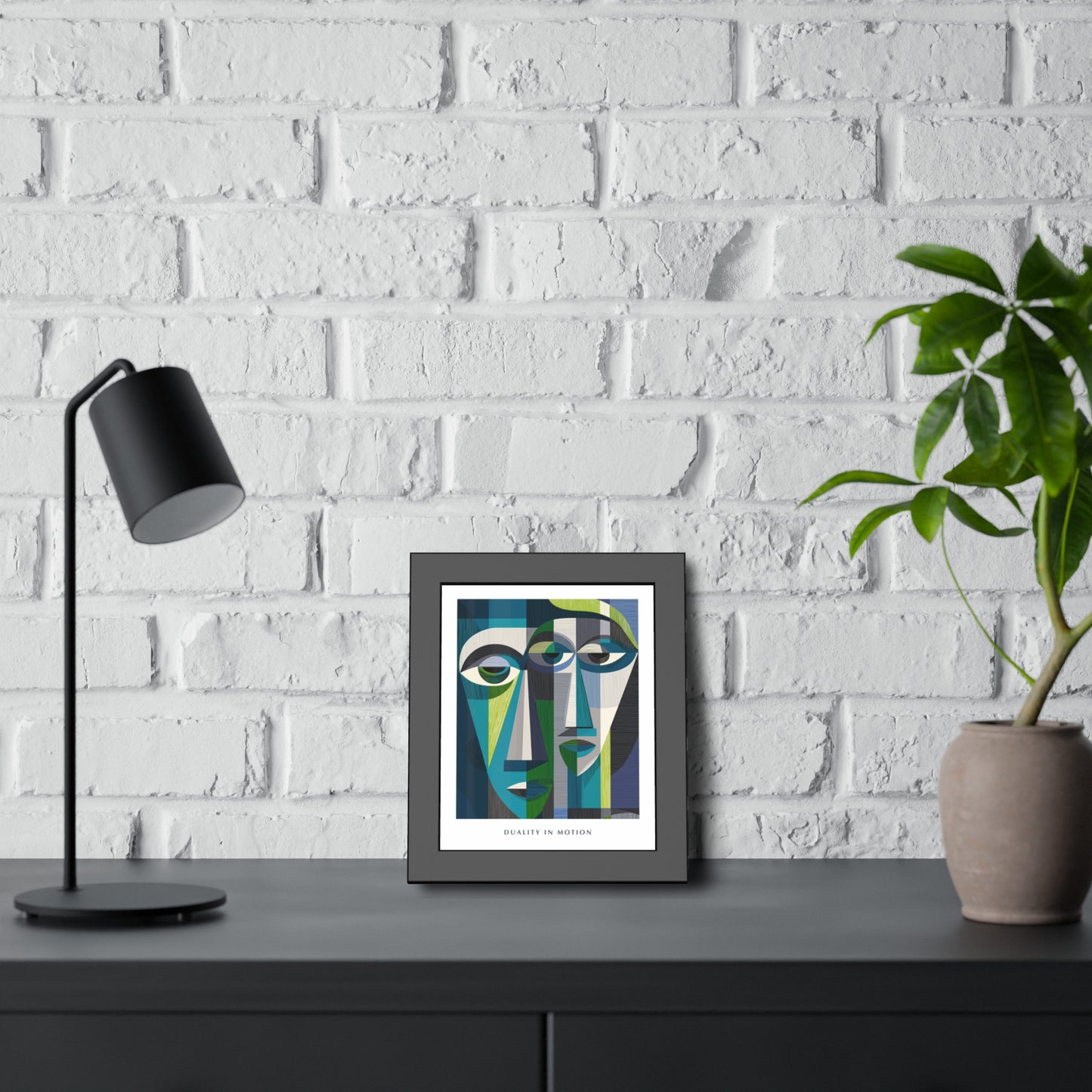 Duality in motion - Framed Poster Print