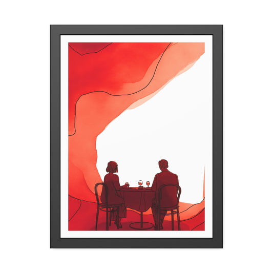 Mangeons ensembles mon amour  - Framed Poster Print