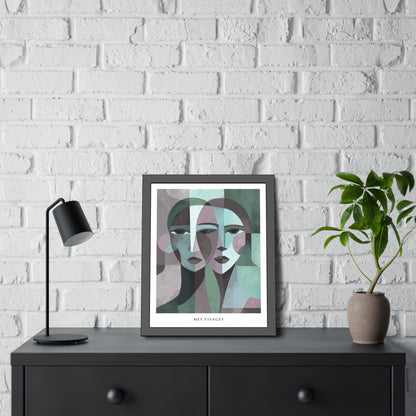 Mes Visages - Framed Poster Print