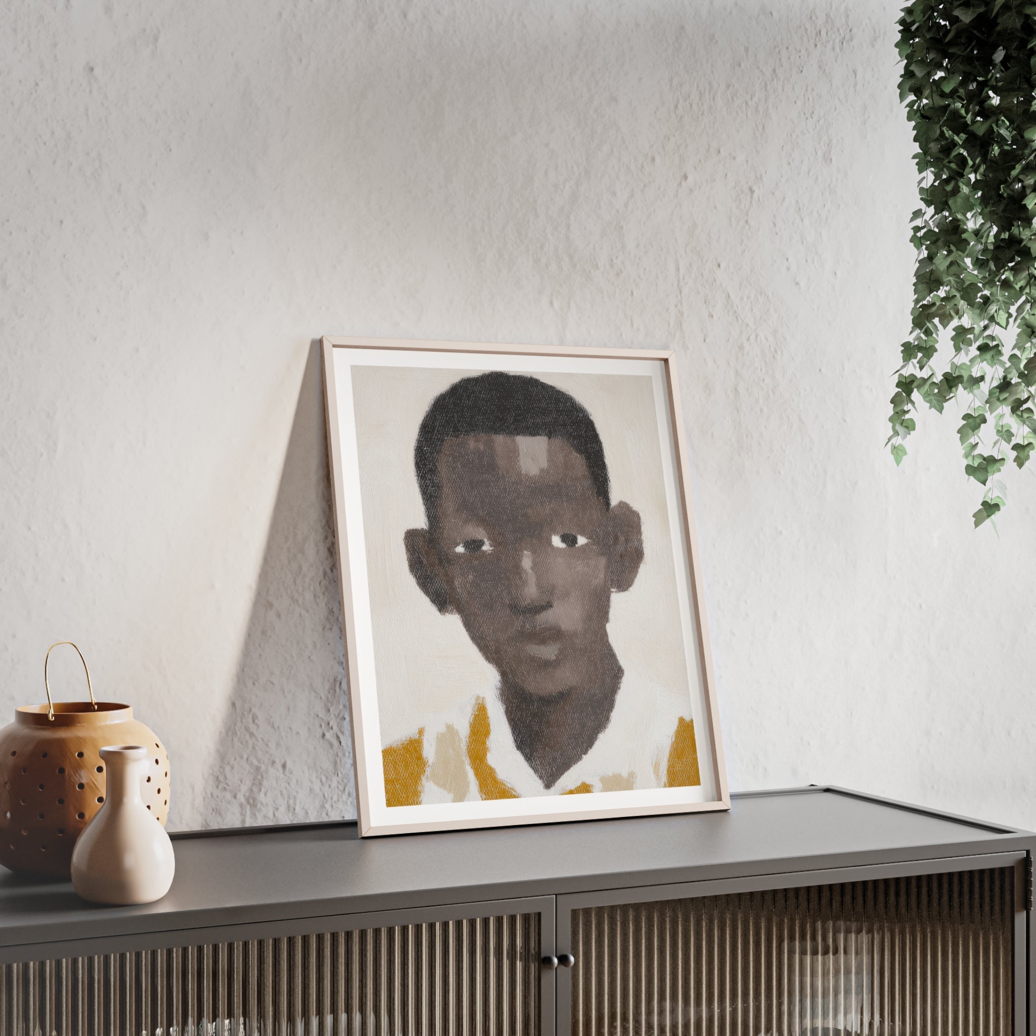 Mustard Shoulders - Framed Art Print