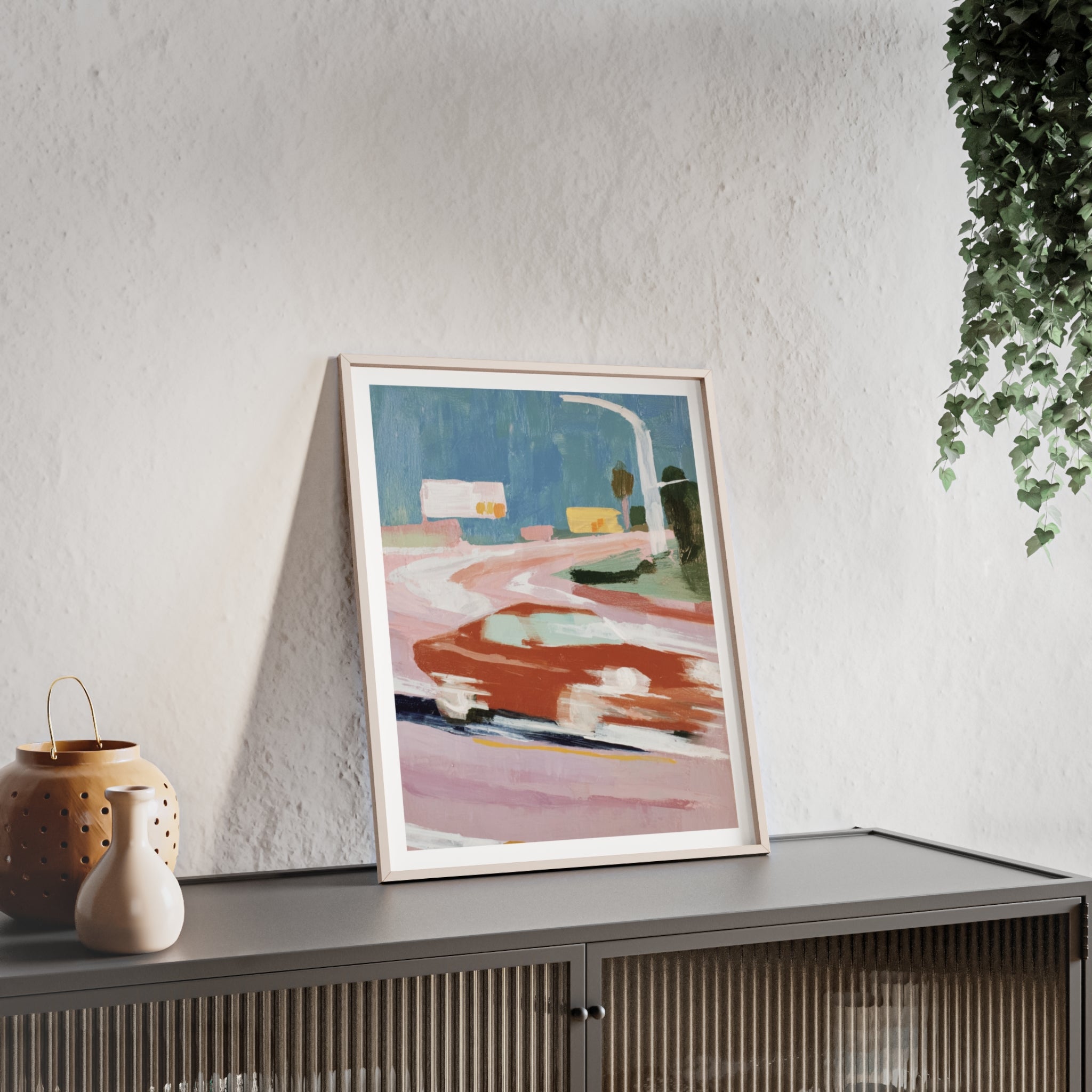 Pink Boulevard - Framed Art Print