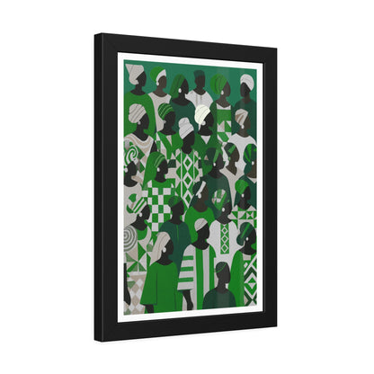 Emerald Unity - No text - Framed Poster Print