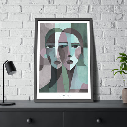 Mes Visages - Framed Poster Print